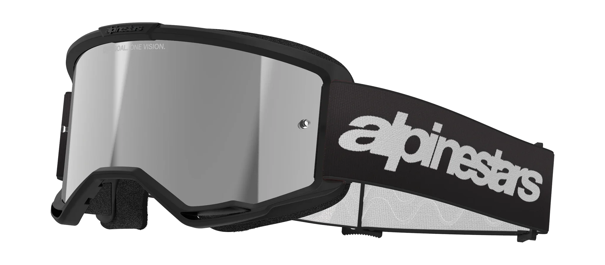 Alpinestars Motocross Goggle Vision 3 Wordmark - Black - Mirror Silver