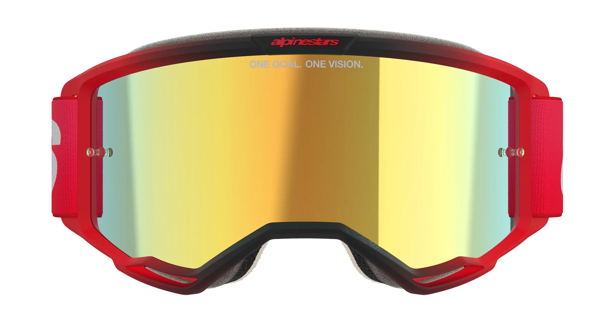 Alpinestars Motocross Goggle Vision 5 Blaze - Red - Mirror Gold