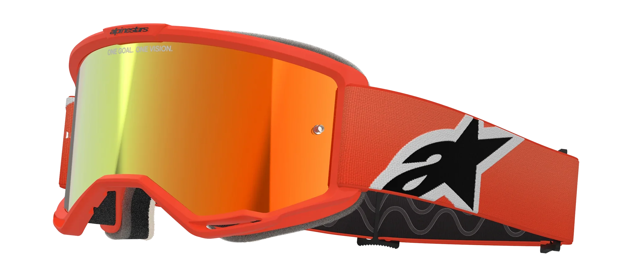 Alpinestars Motocross Goggle Vision 5 Corp - Orange - Mirror Red