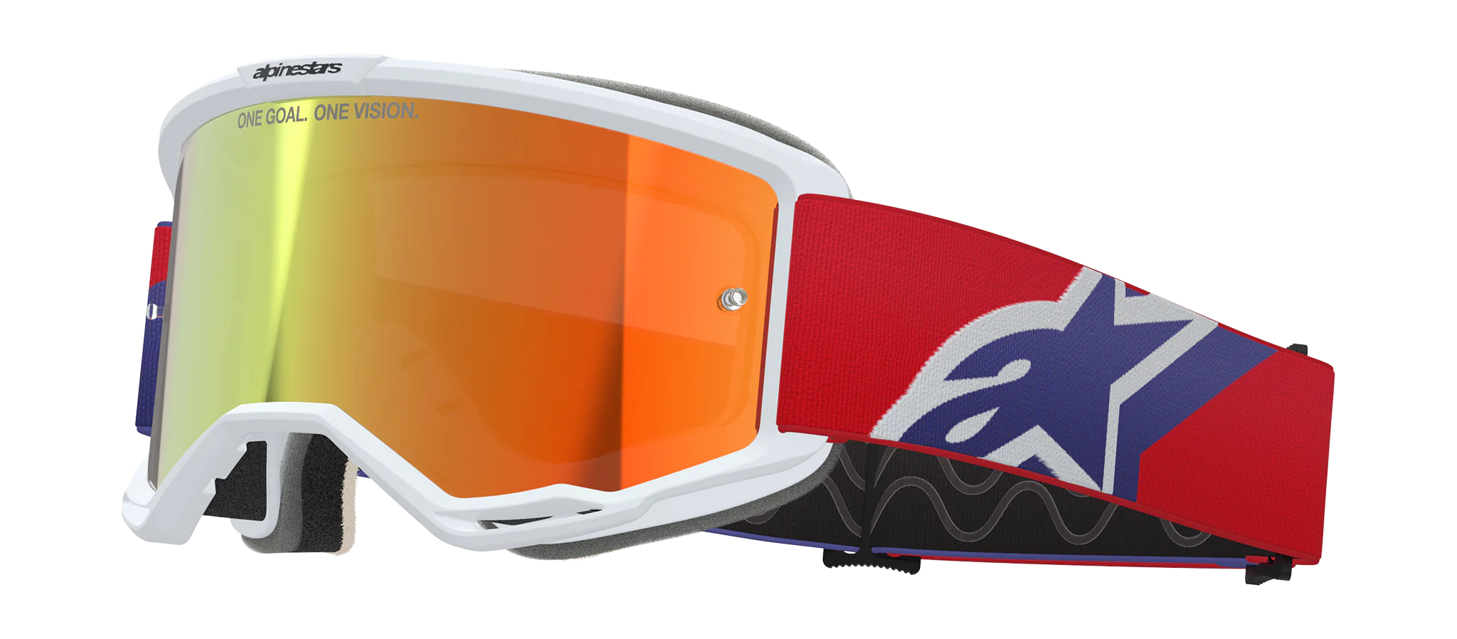 Alpinestars Motocross Goggle Vision 5 Corp - Red / Purple - Mirror Red