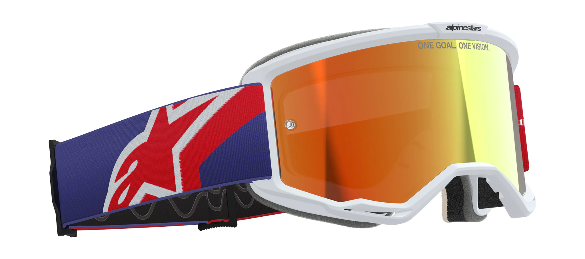 Alpinestars Motocross Goggle Vision 5 Corp - Red / Purple - Mirror Red