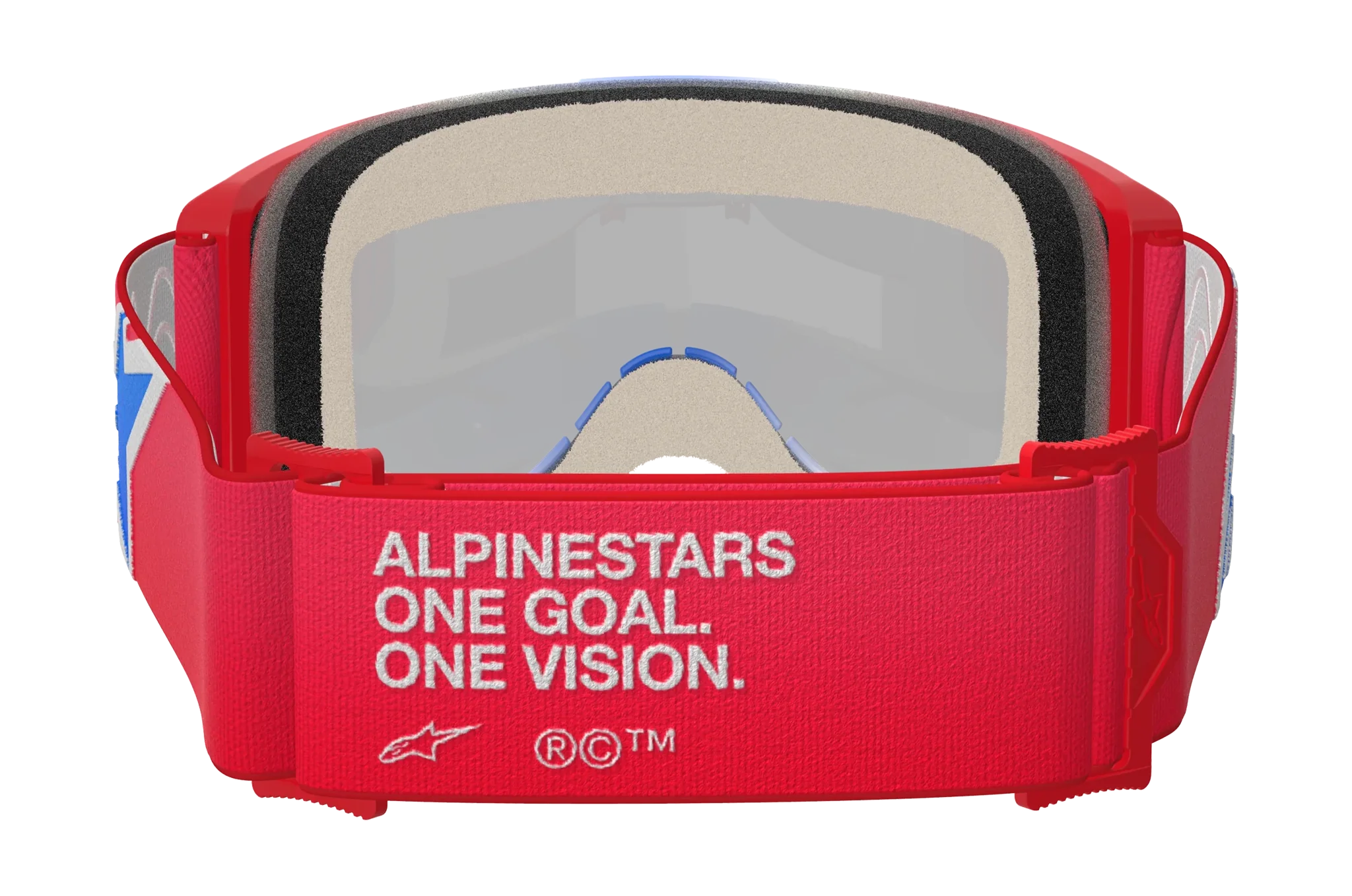 Alpinestars Motocross Goggle Vision 5 Corp - Red / White / Blue - Mirror Blue
