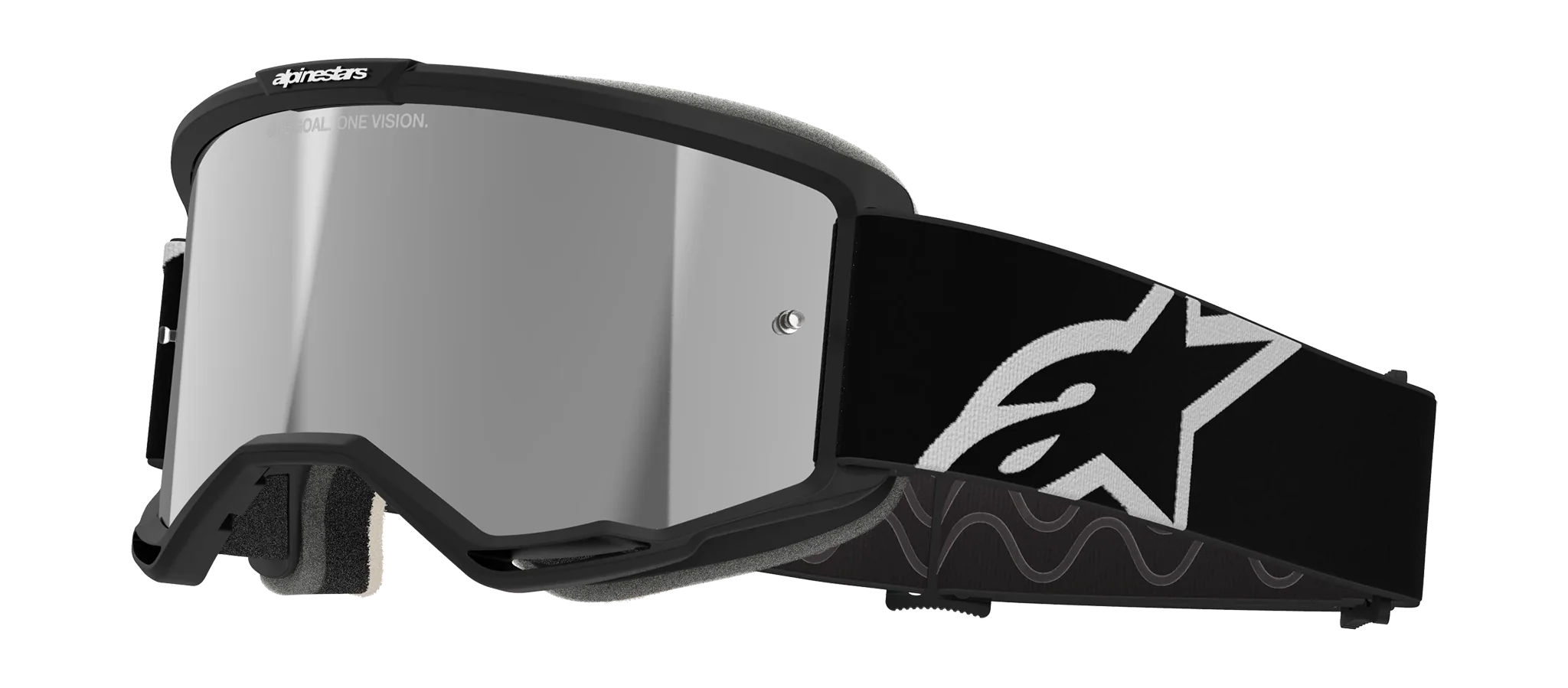 Alpinestars Motocross Goggle Vision 5 Corp - Black - Mirror Silver