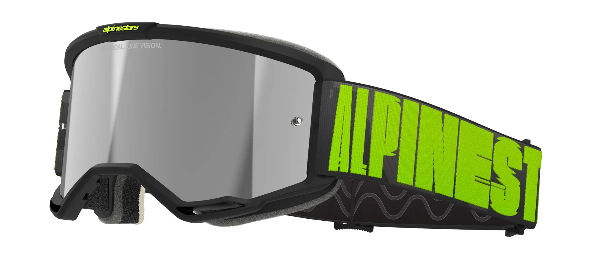Alpinestars Motocross Goggle Vision 5 Hollow - Charcoal / Fluo Yellow - Mirror Silver