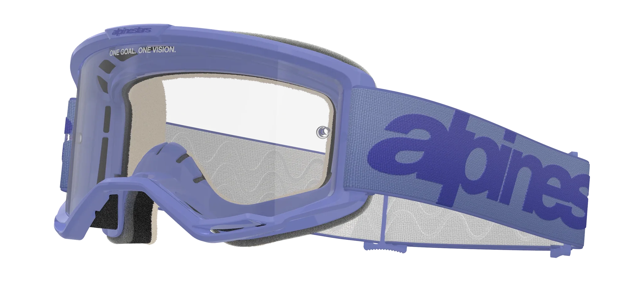 Alpinestars Motocross Goggle Vision 5 Wordmark - Purple - Clear