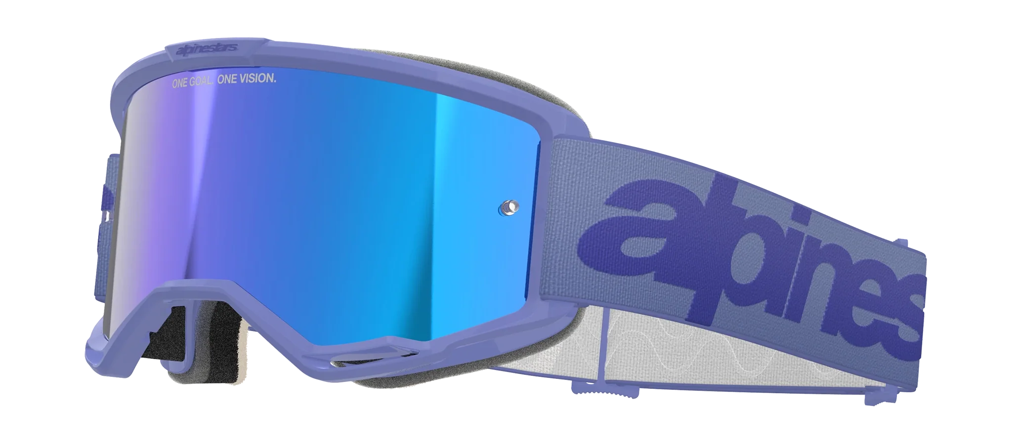 Alpinestars Motocross Goggle Vision 5 Wordmark - Purple - Mirror Blue