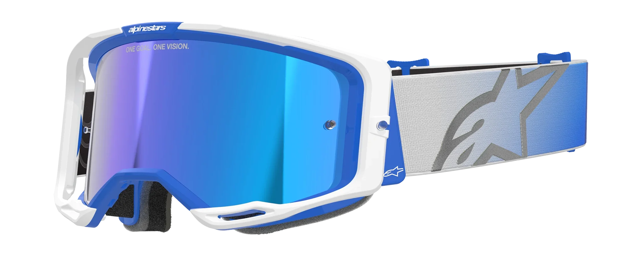 Alpinestars Motocross Goggle Vision 8 Corp - Blue / White - Mirror Blue