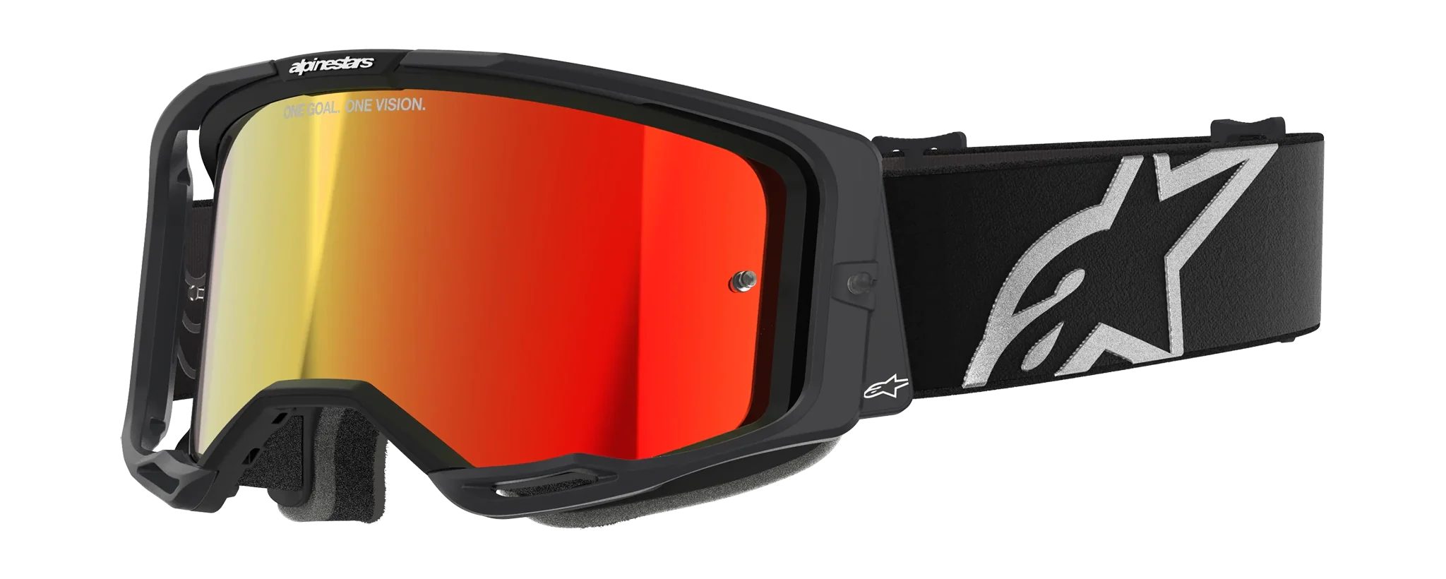 Alpinestars Motocross Goggle Vision 8 Corp - Black - Mirror Red