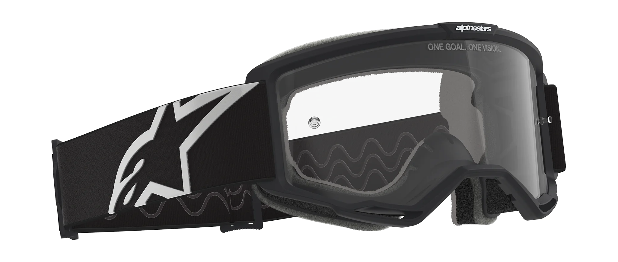 Alpinestars Motocross Goggle Vision OTG - Black / Grey - Clear