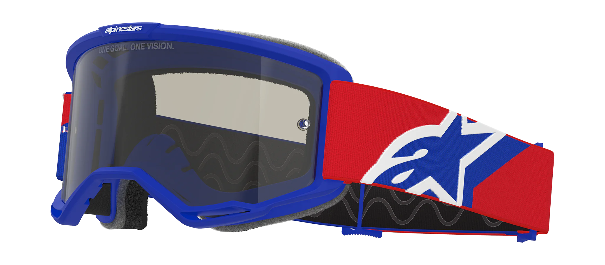 Alpinestars Motocross Goggle Vision Sand - Blue / Red / White - Dark Smoke