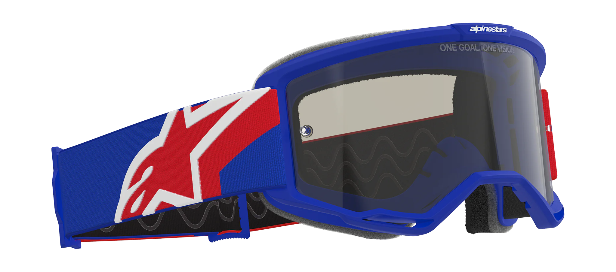 Alpinestars Motocross Goggle Vision Sand - Blue / Red / White - Dark Smoke