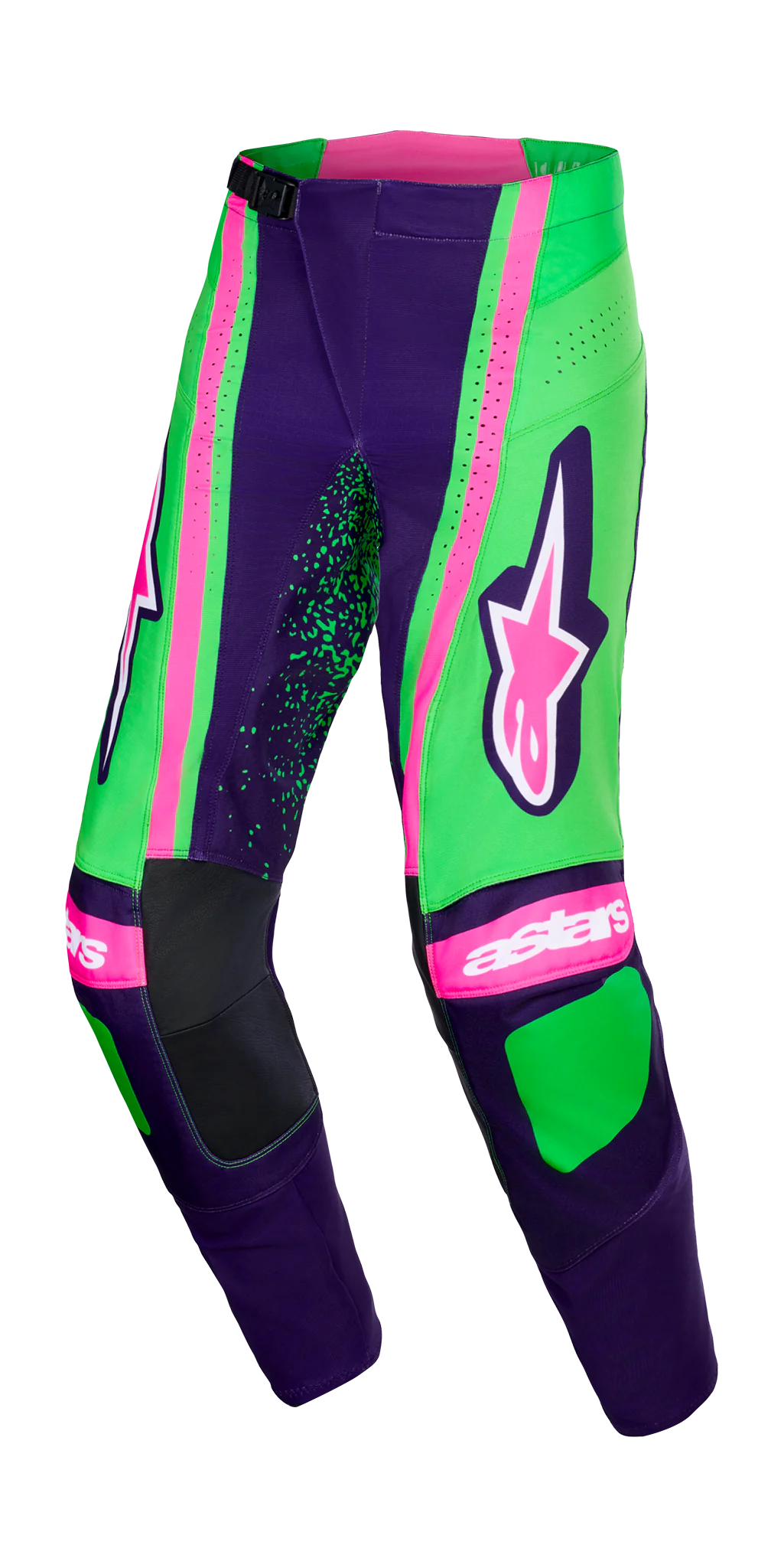 Alpinestars Motocross Pants 2026 Techstar Nomur - Deep Purple / Green / Fluo Pink