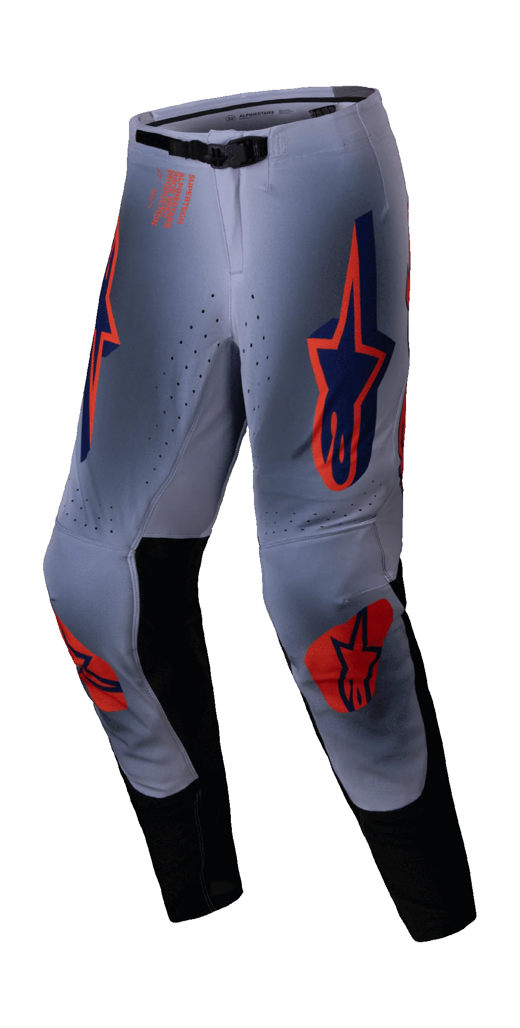 Alpinestars Motocross Pants Supertech Lipan - Grey / Fluo Orange