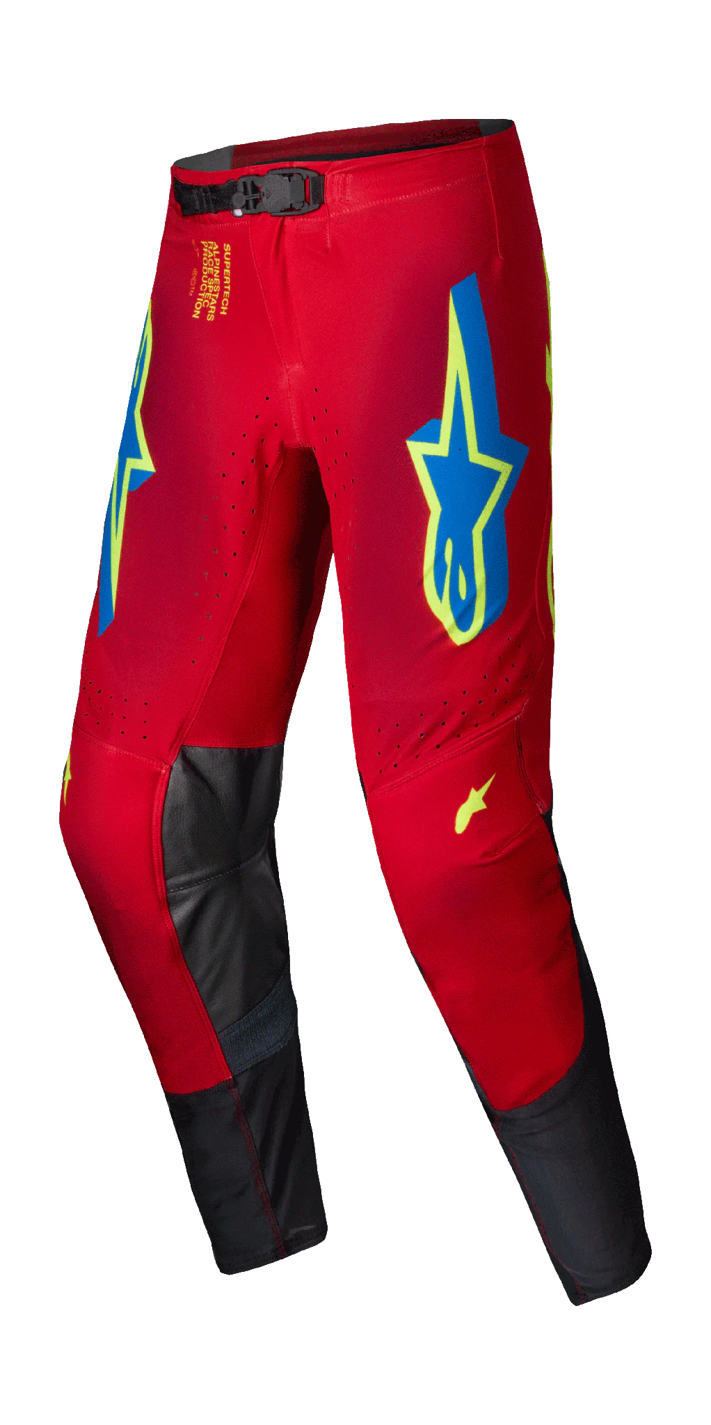 Alpinestars Motocross Pants Supertech Maker - Red / Fluo Yellow