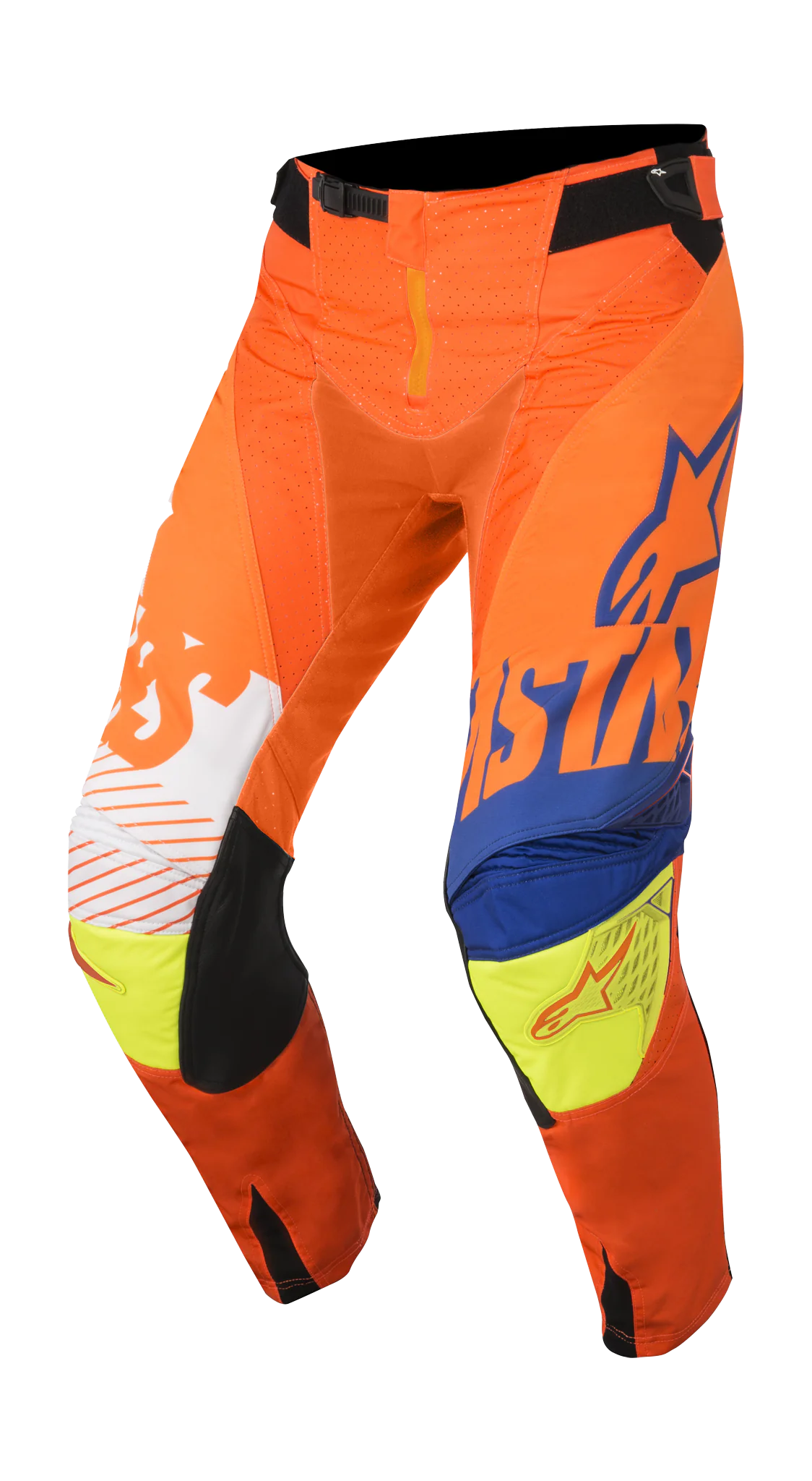 Alpinestars Motocross Pants Techstar Screamer - Orange / Blue / White