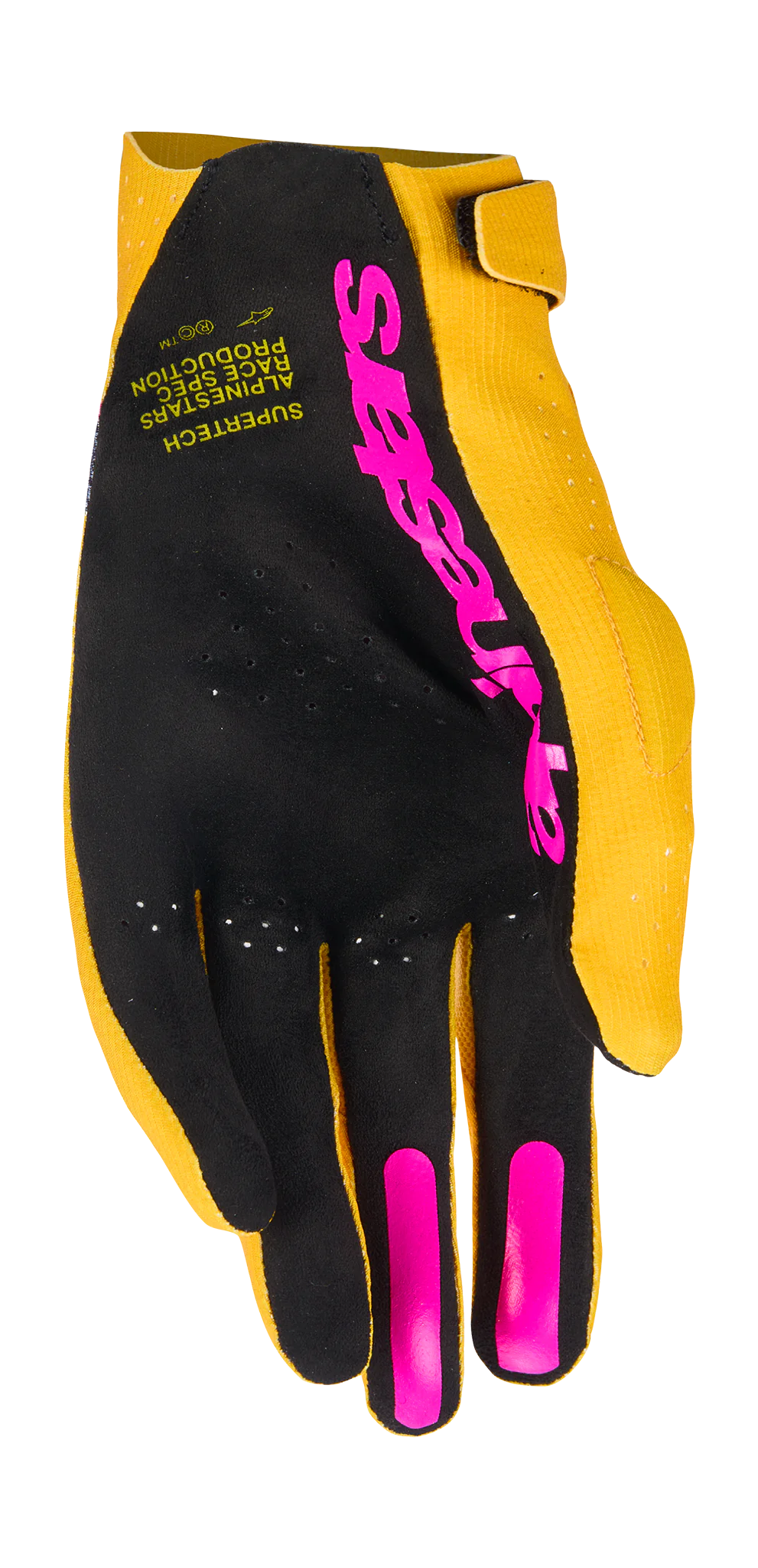 Alpinestars Motocross Gloves 2026 Supertech - Gold / Black / Fluo Pink