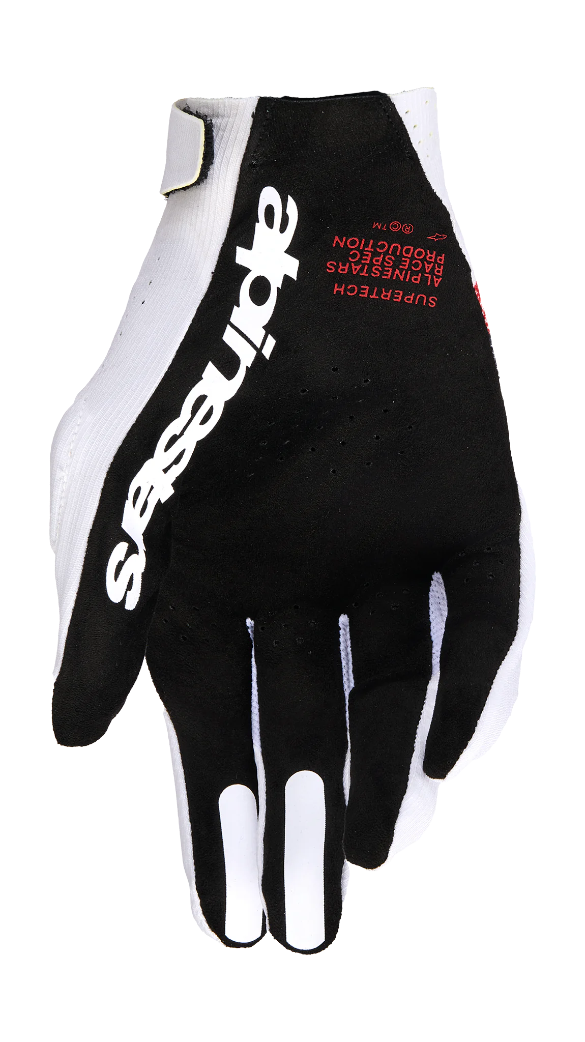 Alpinestars Motocross Gloves 2026 Supertech - White / Black / Fire Red