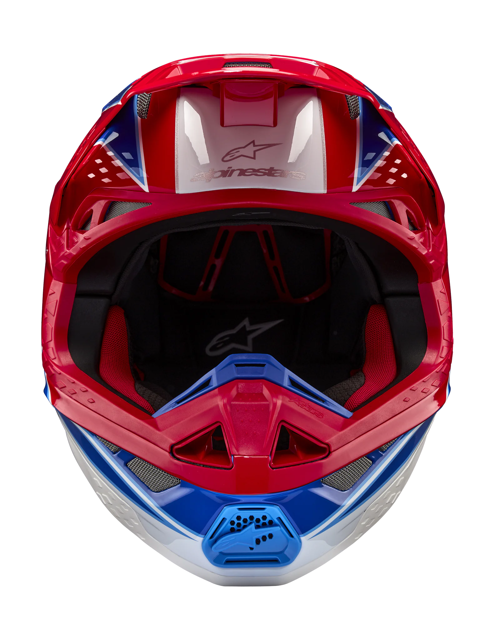 Alpinestars Motocross Helmet S-M10 Aeon - Gloss Red / Blue