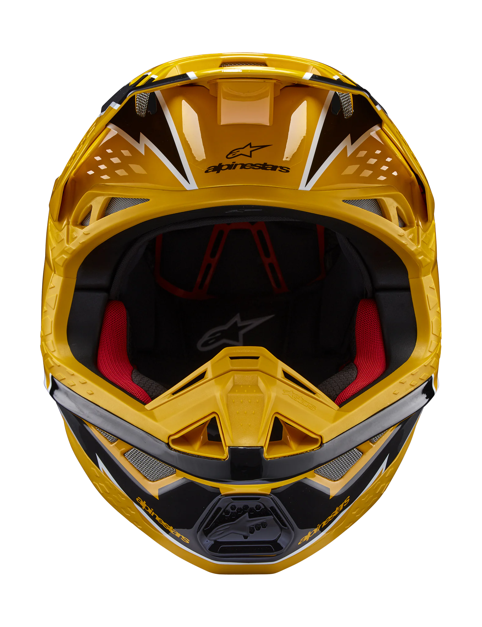 Alpinestars Motocross Helmet S-M10 Ampress - Gloss Black / Yellow