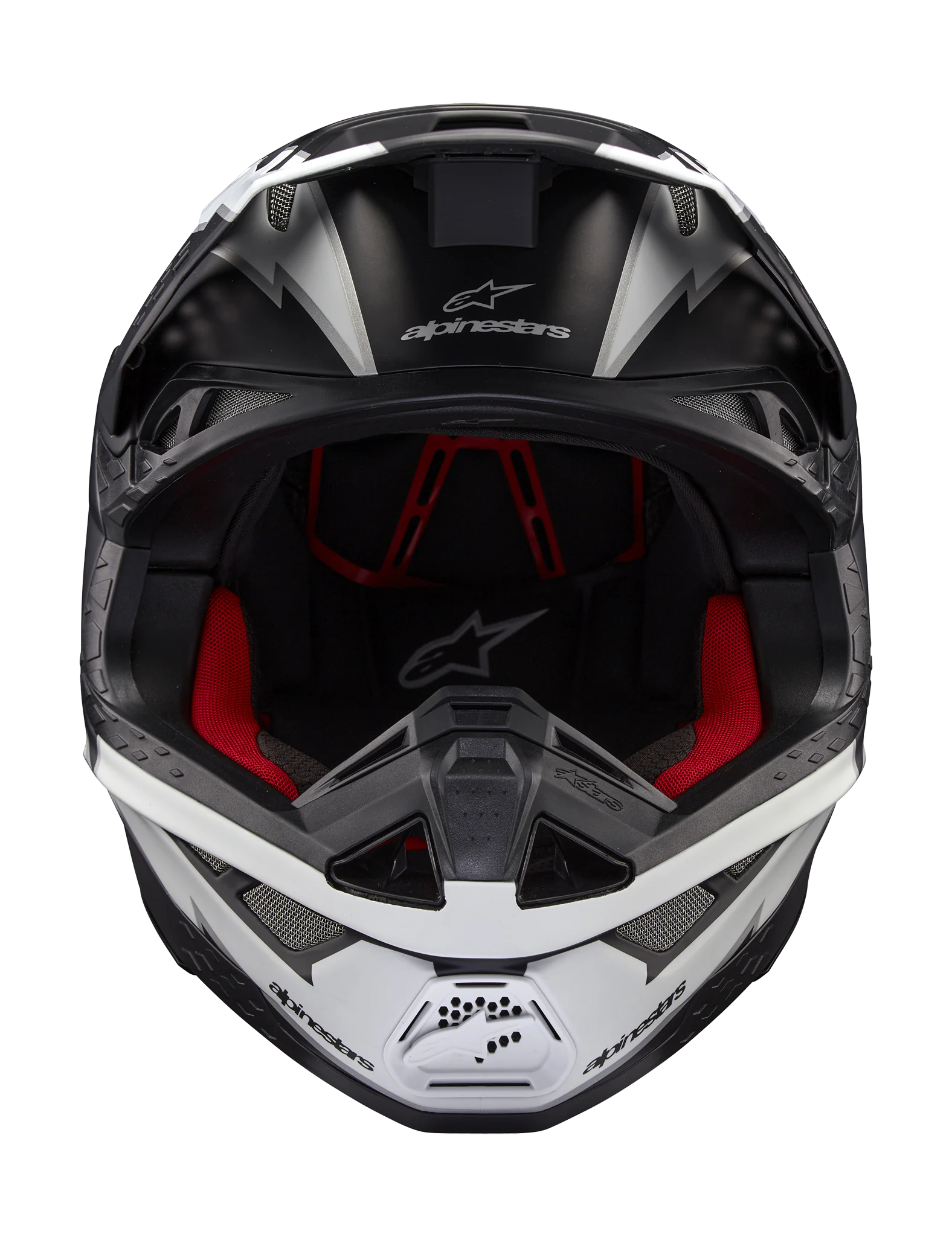 Alpinestars Motocross Helmet S-M10 Ampress - Matte Black / White