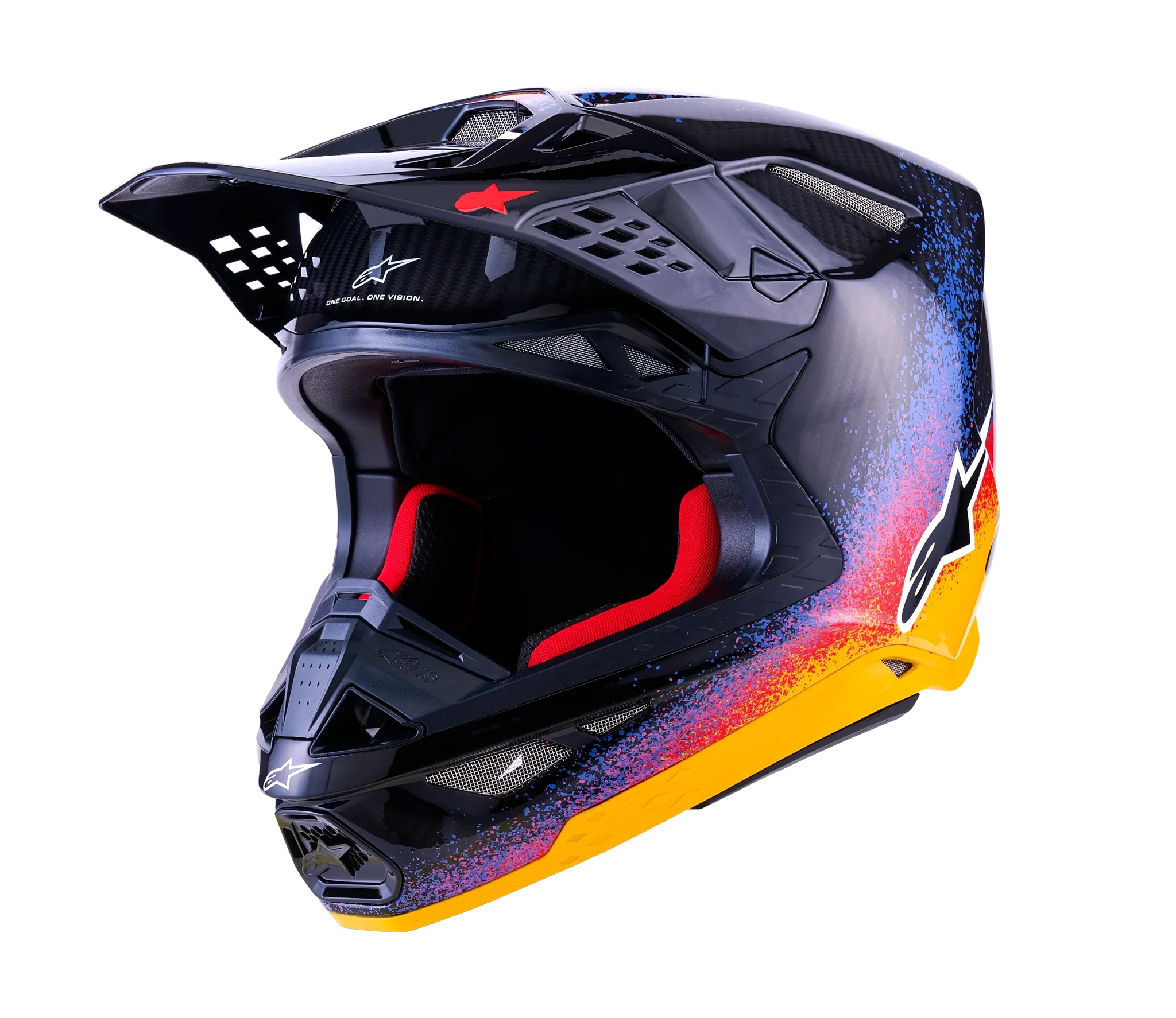 Alpinestars Motocross Helmet S-M10 LE Black Hole - Black / Burst