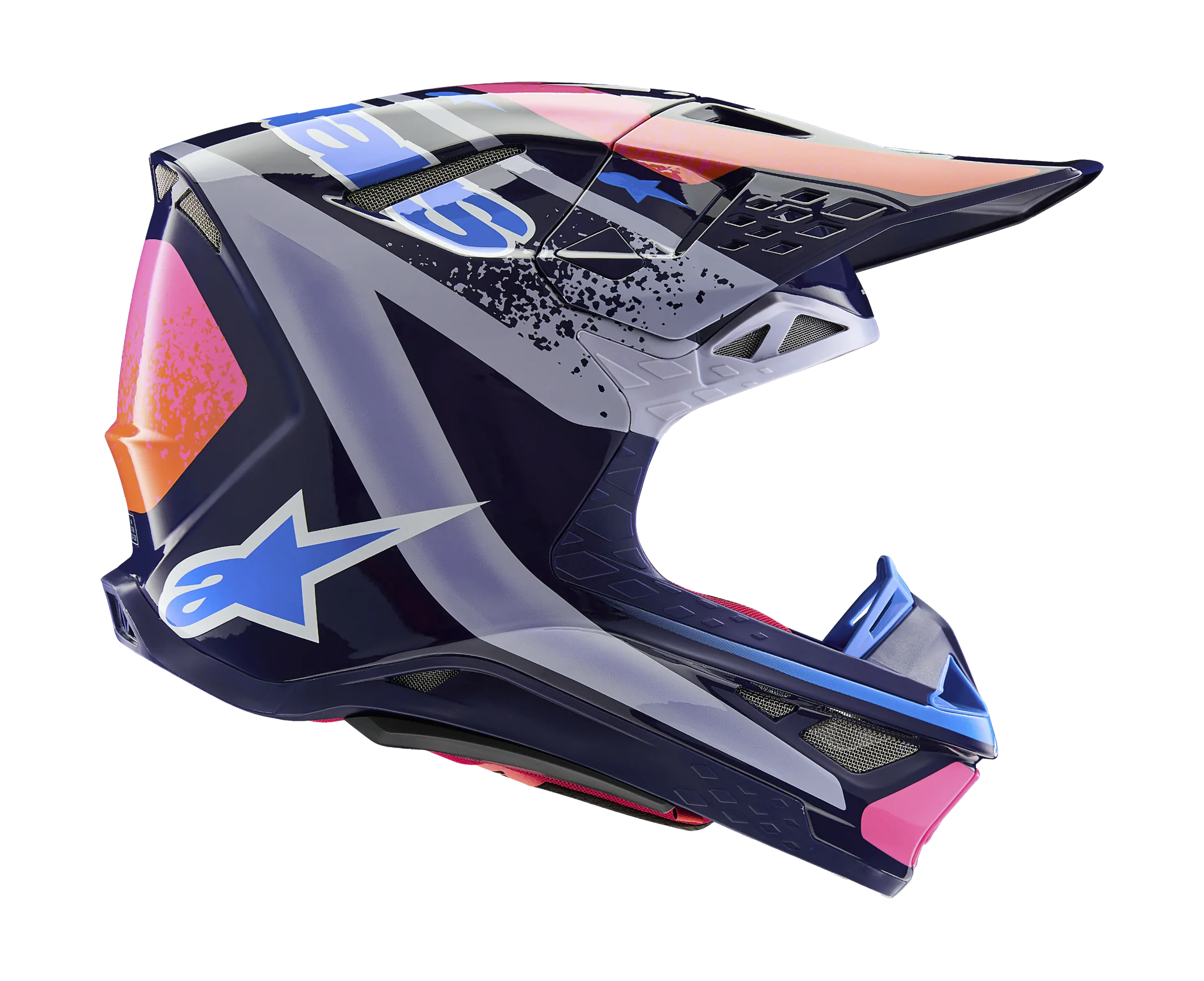 Alpinestars Motocross Helmet S-M10 LE Records - Multi