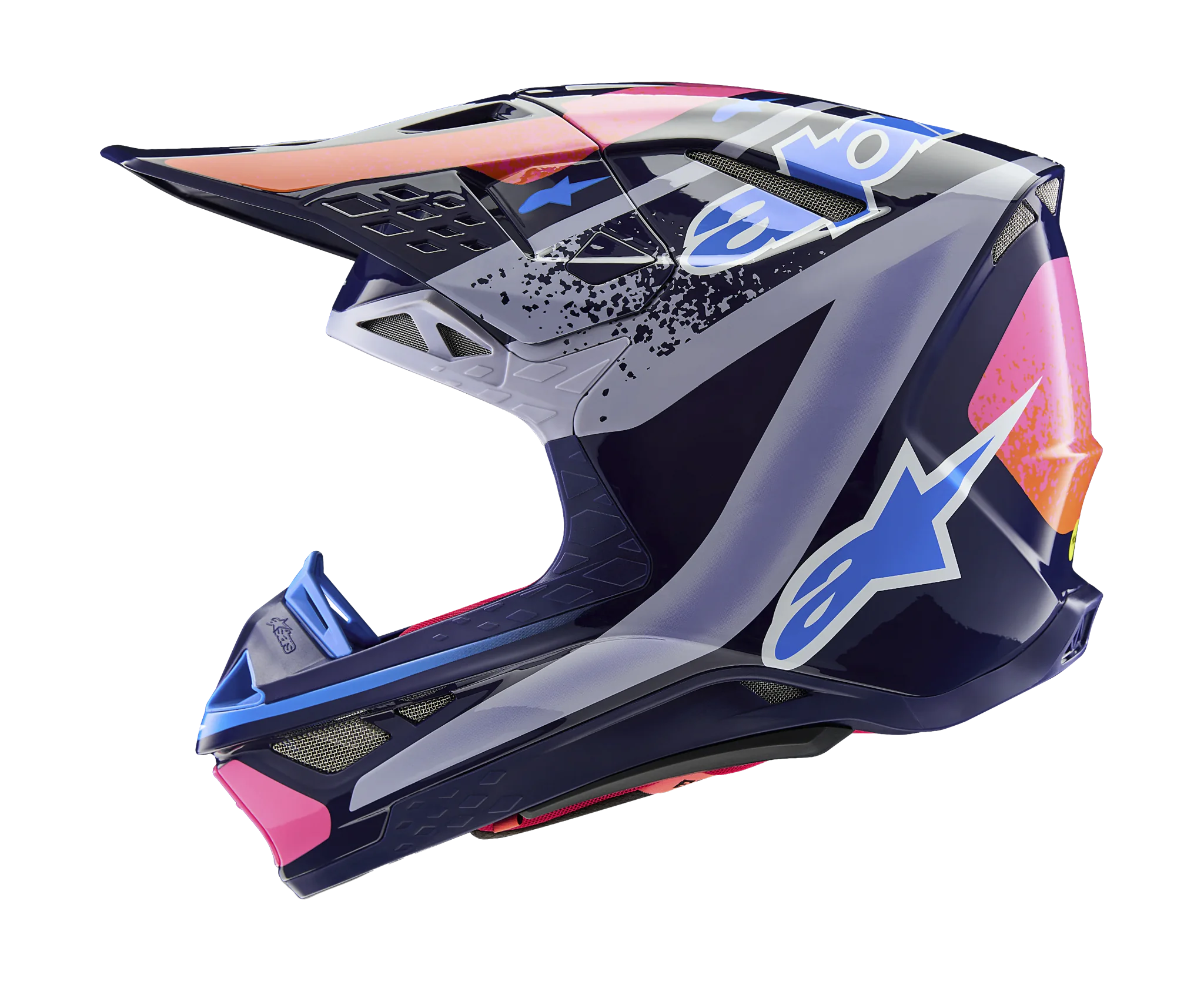 Alpinestars Motocross Helmet S-M10 LE Records - Multi