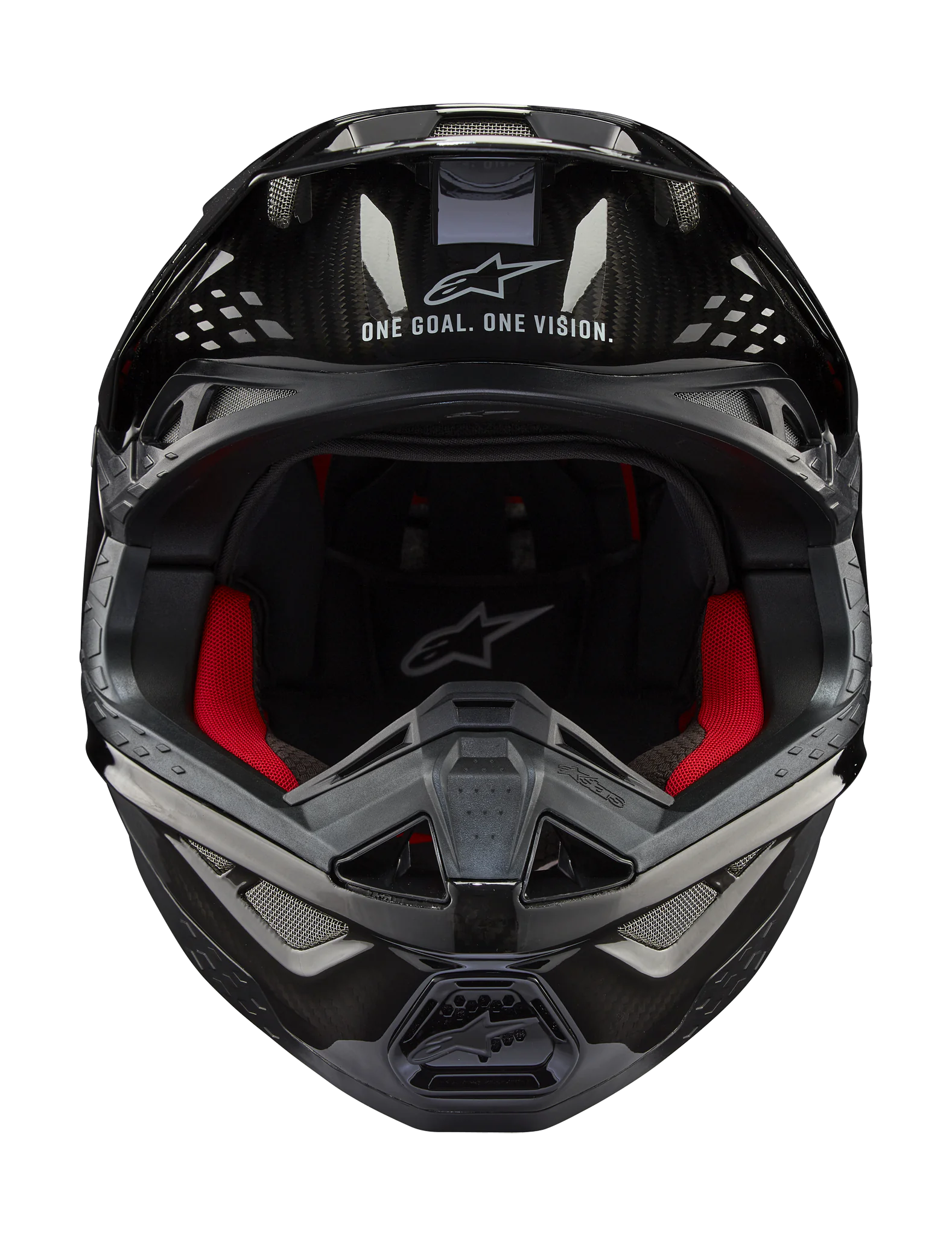 Alpinestars Motocross Helmet S-M10 Solid - Gloss Black / Carbon