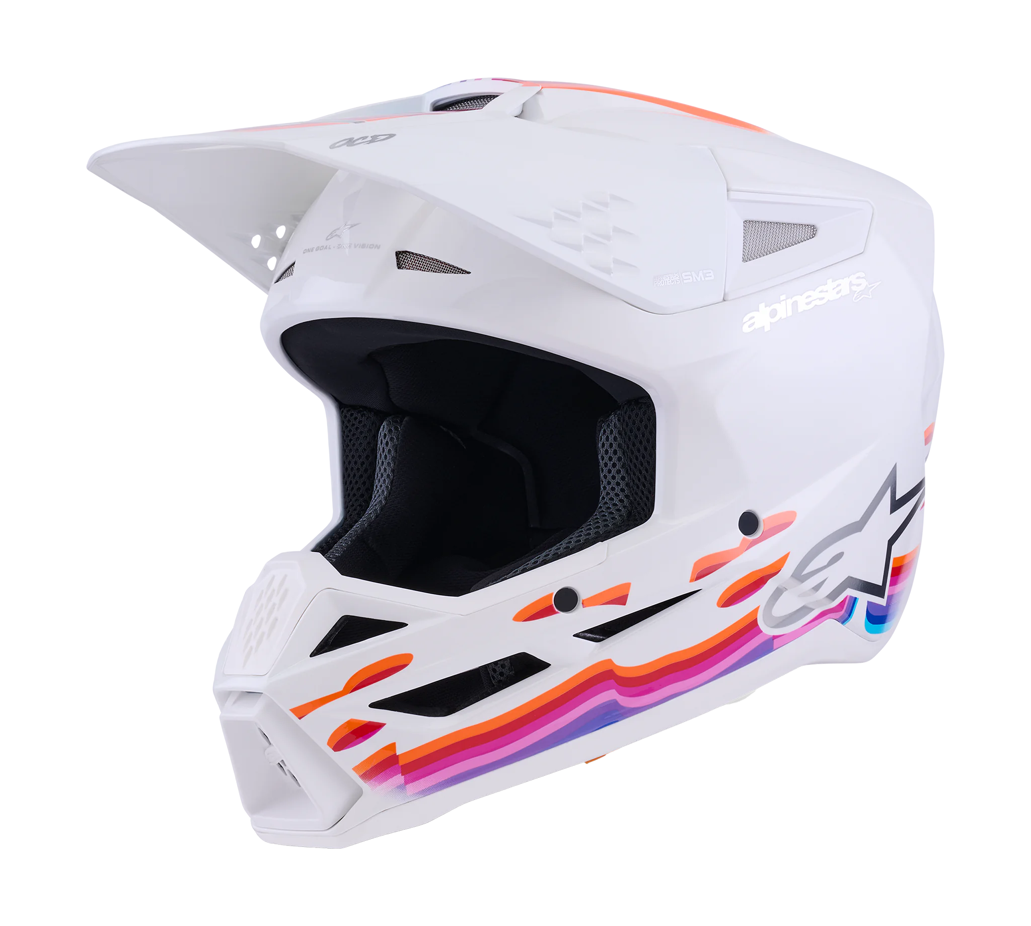 Alpinestars Motocross Helmet S-M3 Force - White