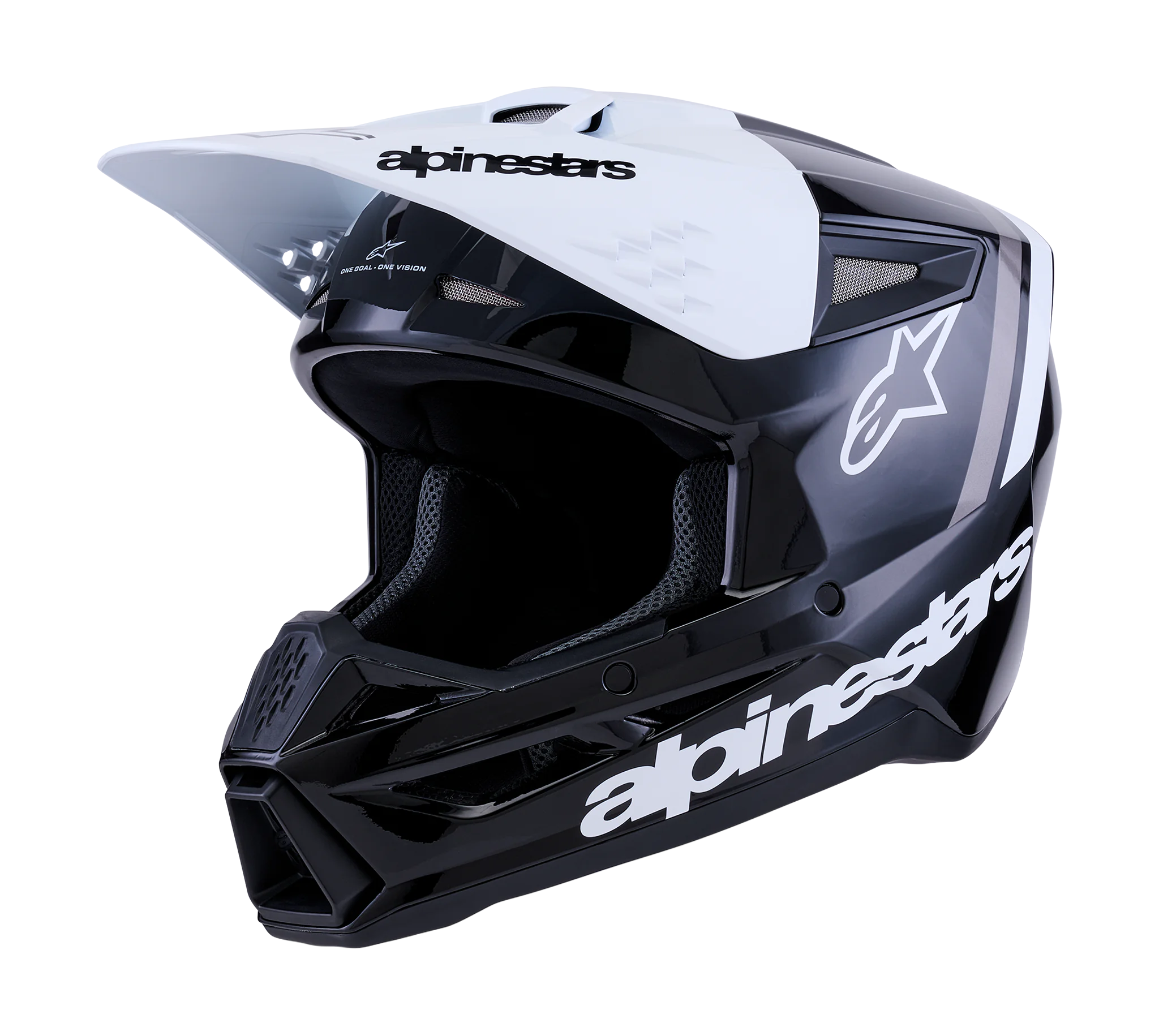 Alpinestars Motocross Helmet S-M3 Radium - Black / White / Grey
