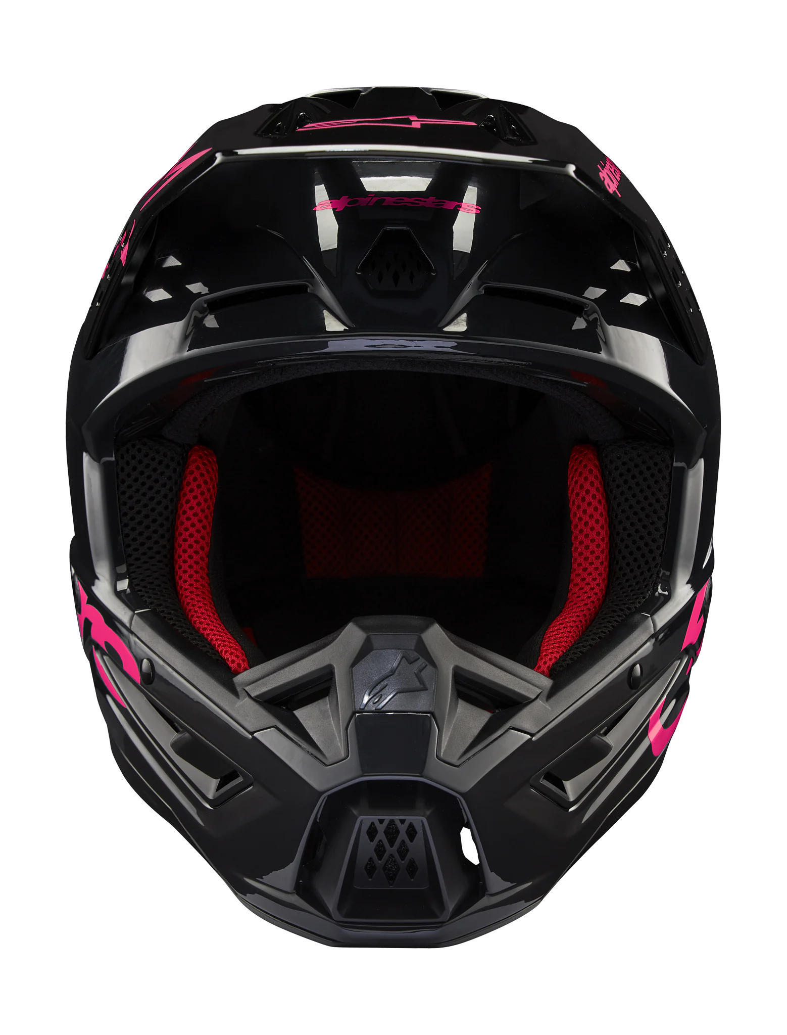 Alpinestars Motocross Helmet S-M5 Corp - Gloss Black / Diva Pink