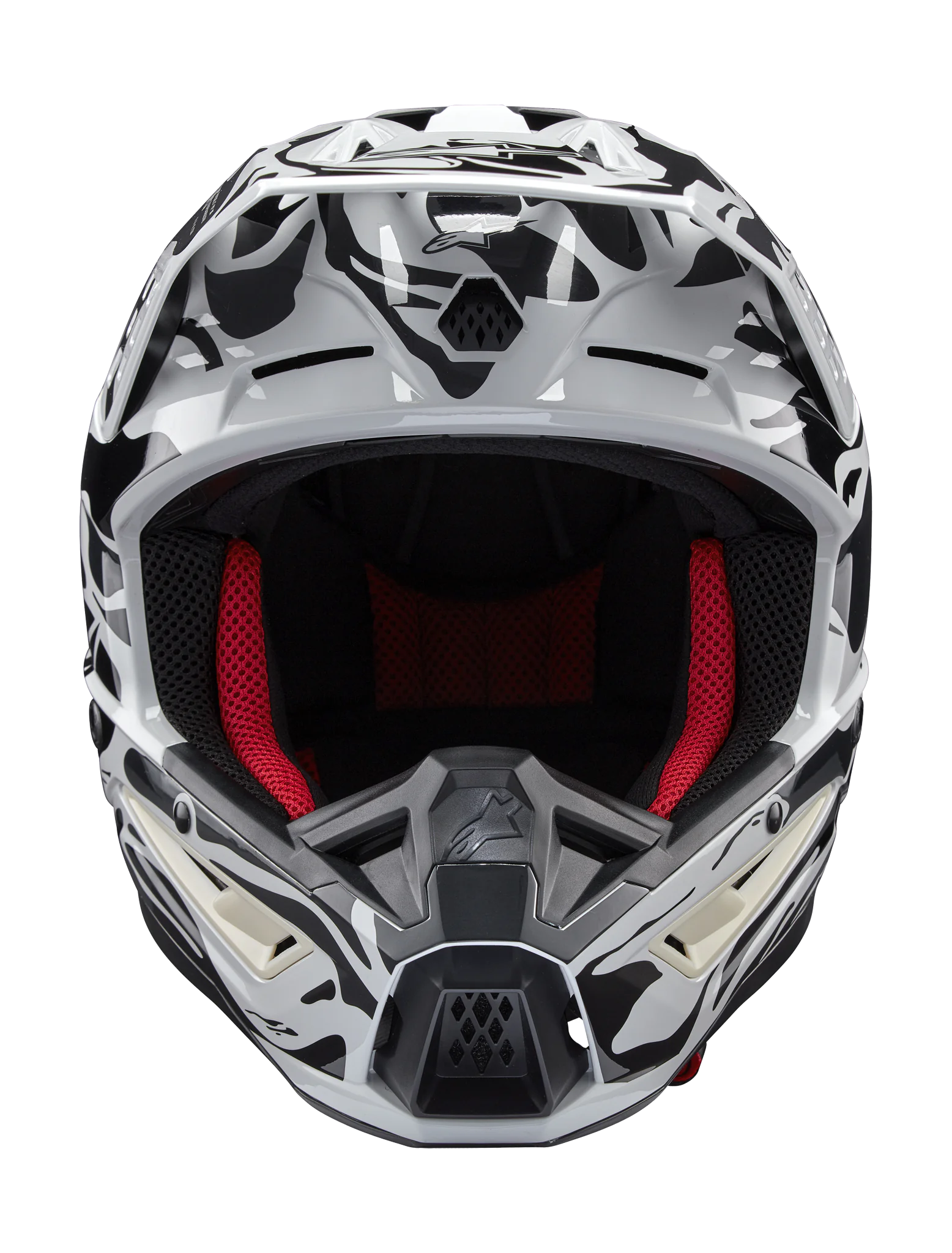Alpinestars Motocross Helmet S-M5 Mineral - Gloss Cool Grey / Dark Grey