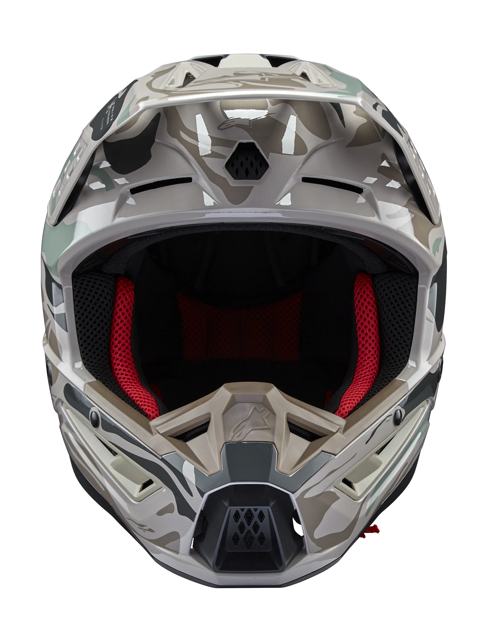 Alpinestars Motocross Helmet S-M5 Mineral - Gloss Grey / Green