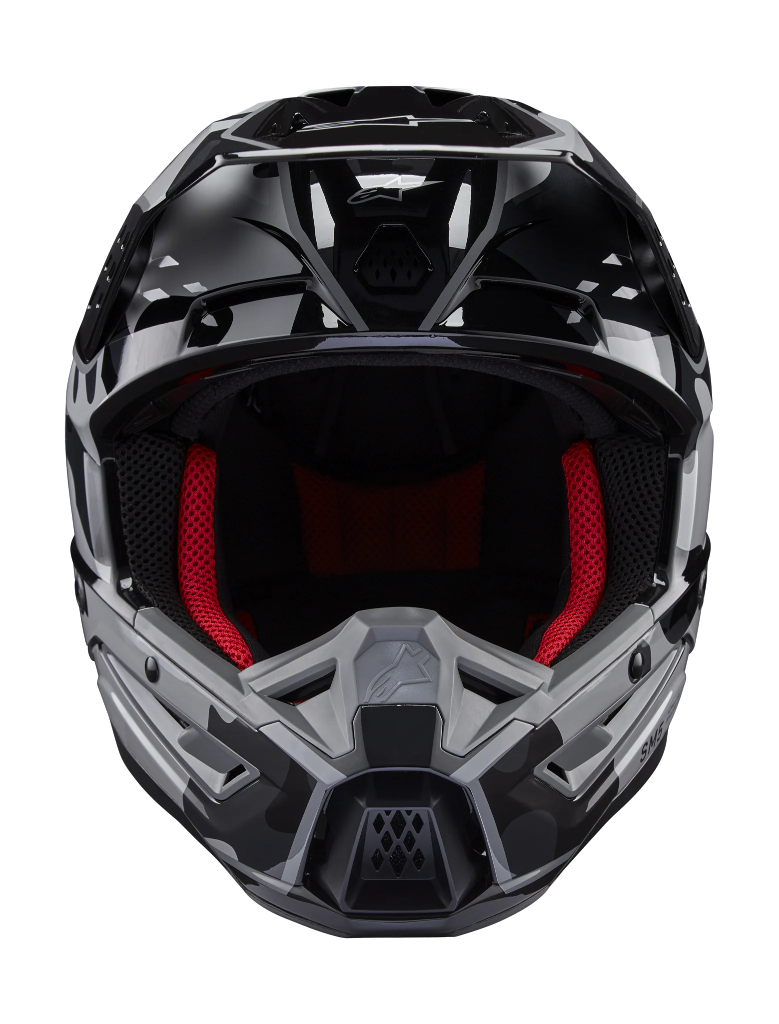 Alpinestars Motocross Helmet S-M5 Rover 2 - Gloss Black / Silver
