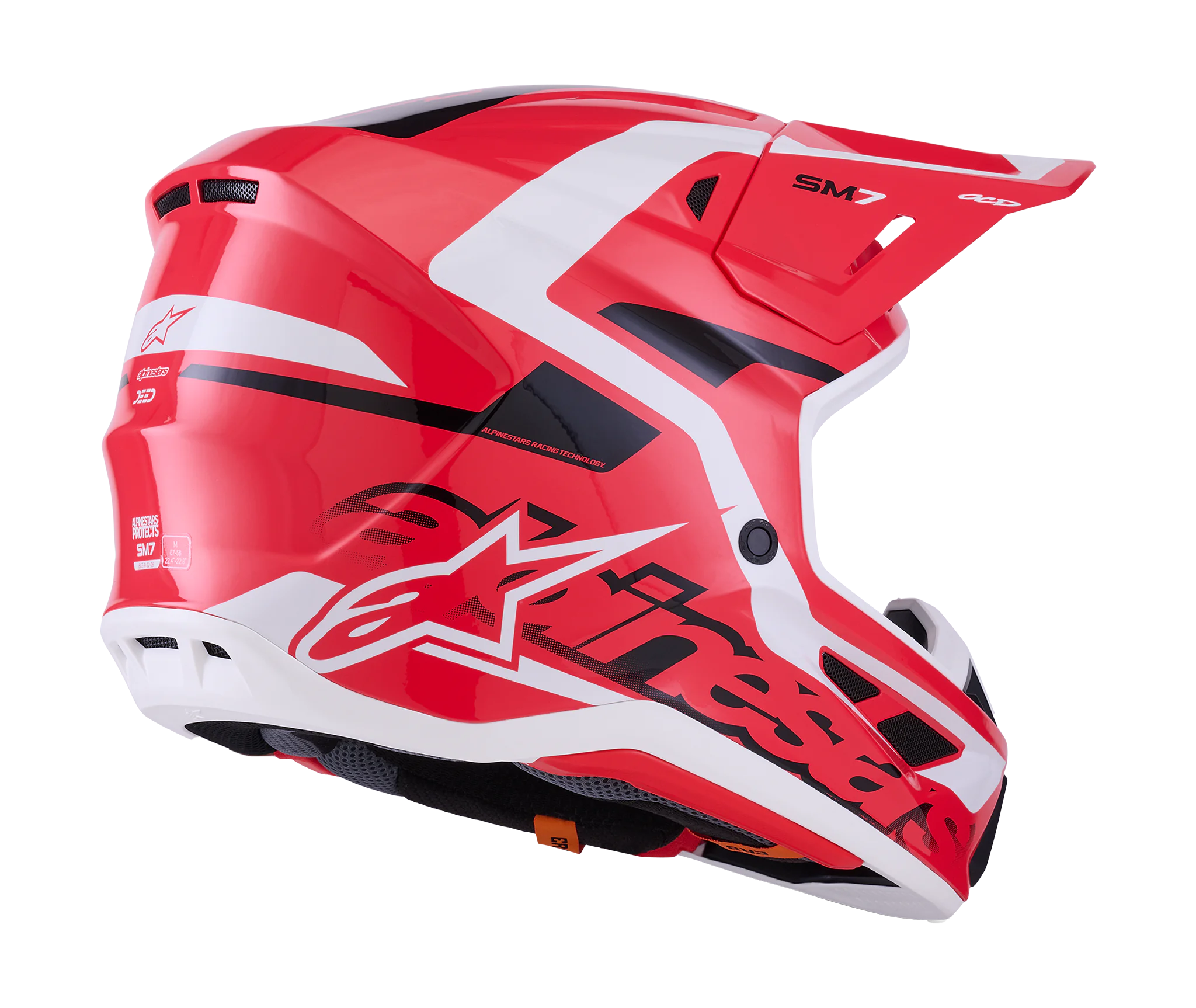 Alpinestars Motocross Helmet S-M7 Deed - Red / Black / White