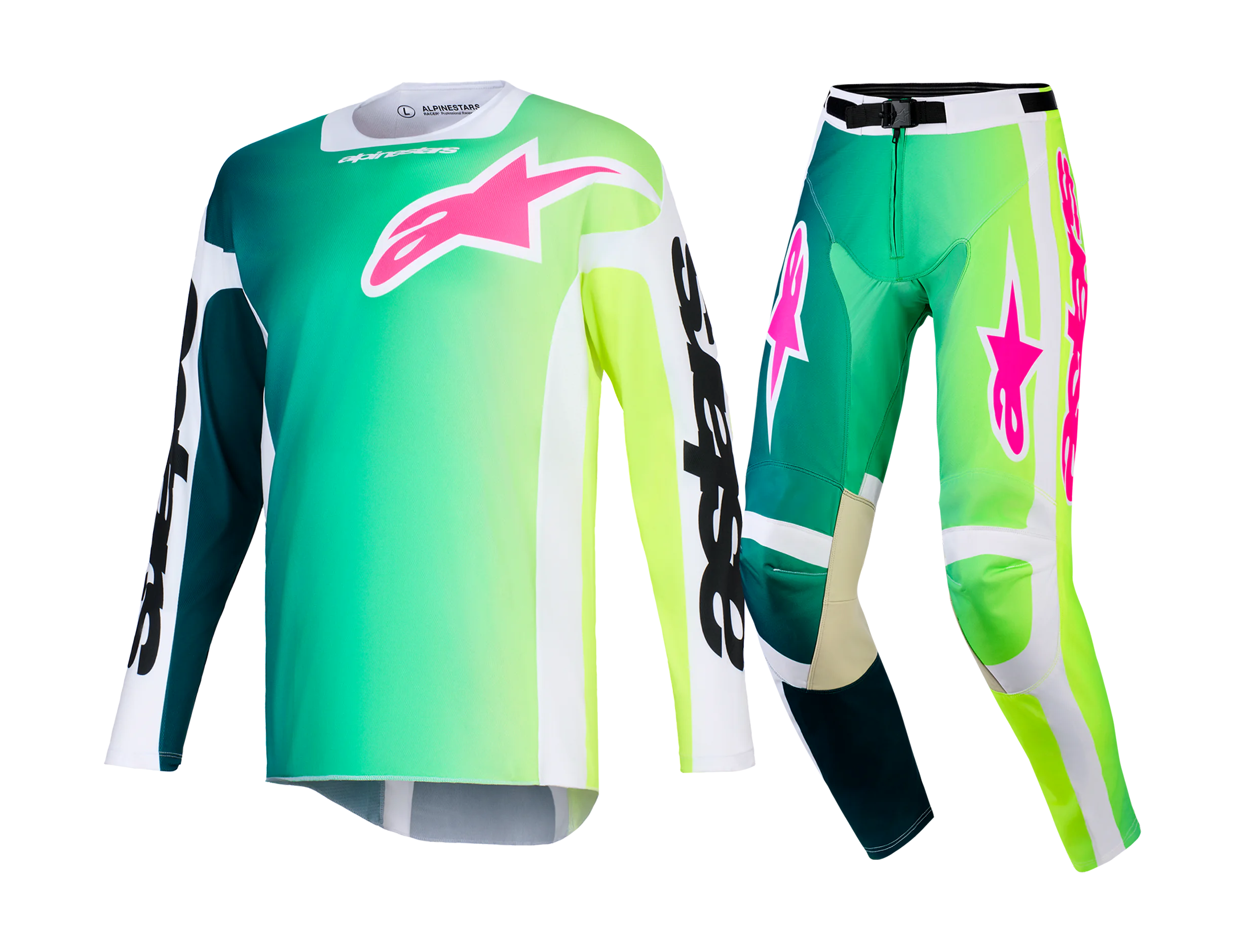 Alpinestars Motocross Gear 2026 Racer Portl - Green / White / Black