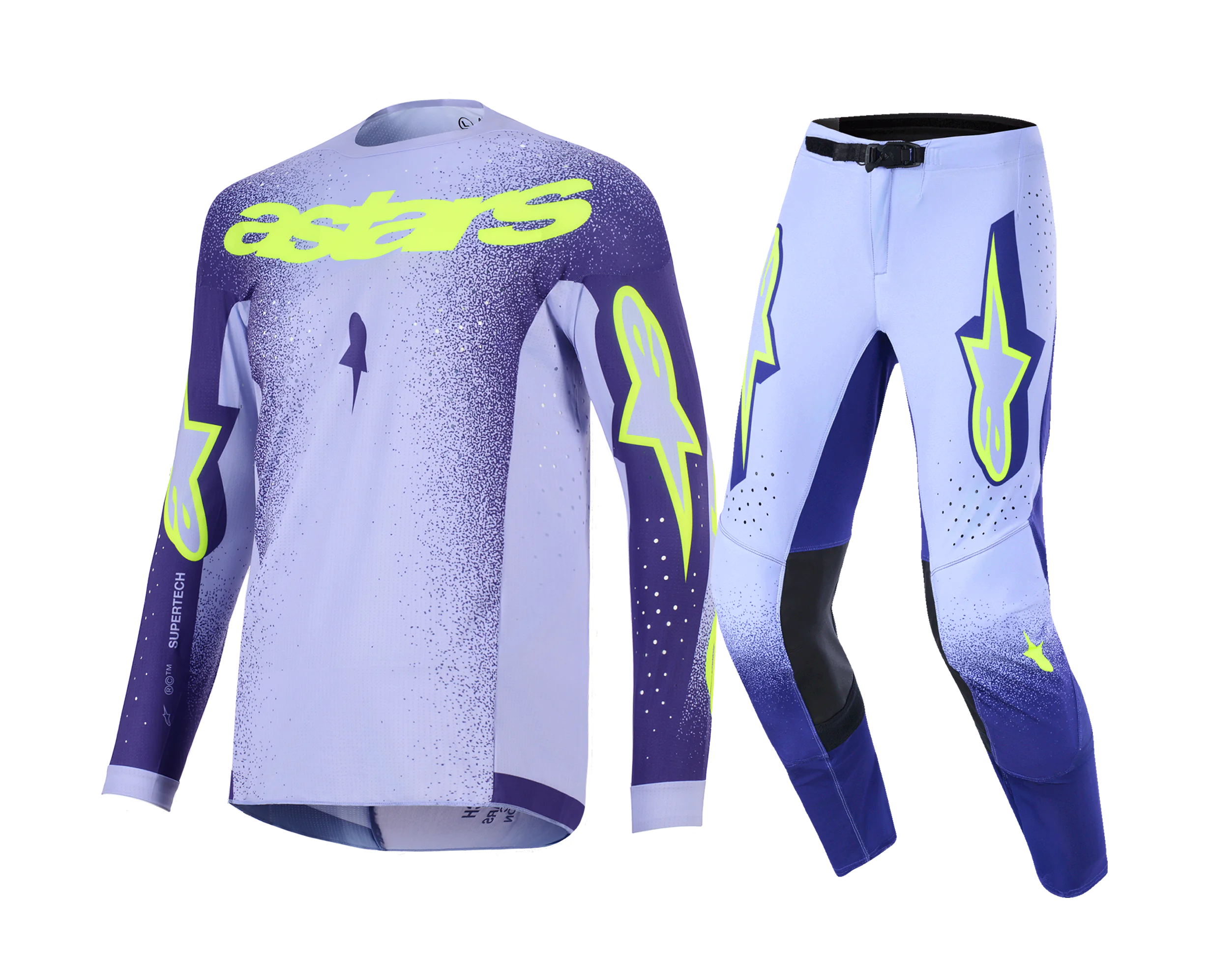 Alpinestars Motocross Gear 2026 Supertech Scenz - Purple / Fluo Yellow