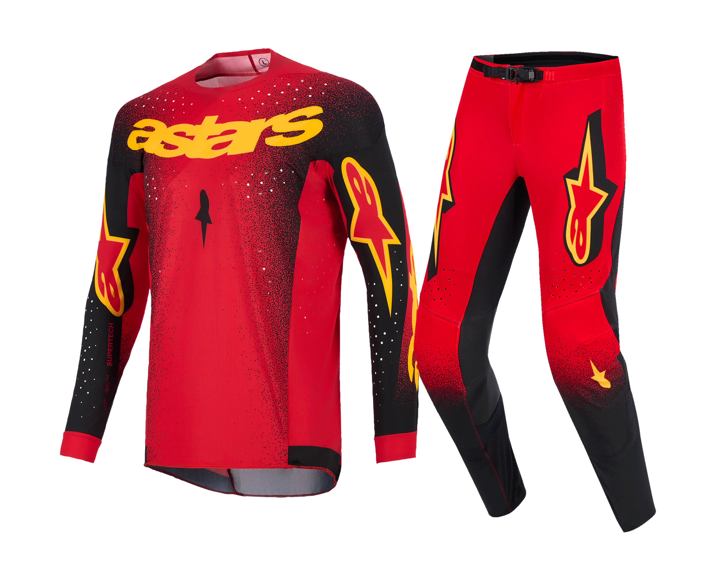 Alpinestars Motocross Gear 2026 Supertech Scenz - Red / Black / Yellow