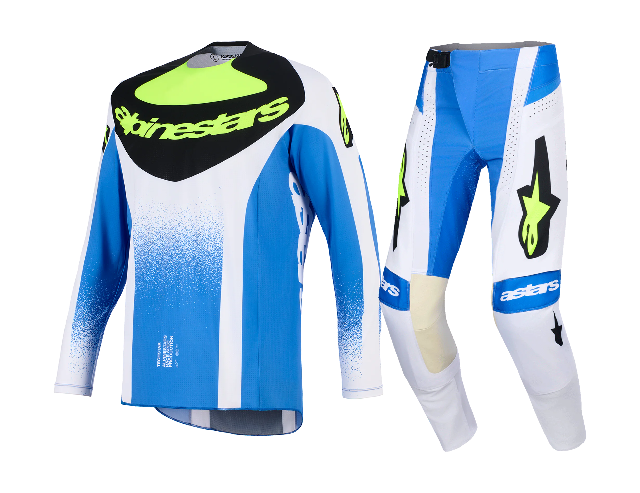 Alpinestars Motocross Gear 2026 Techstar Knif - Ucla / Blue / Black / Fluo Yellow