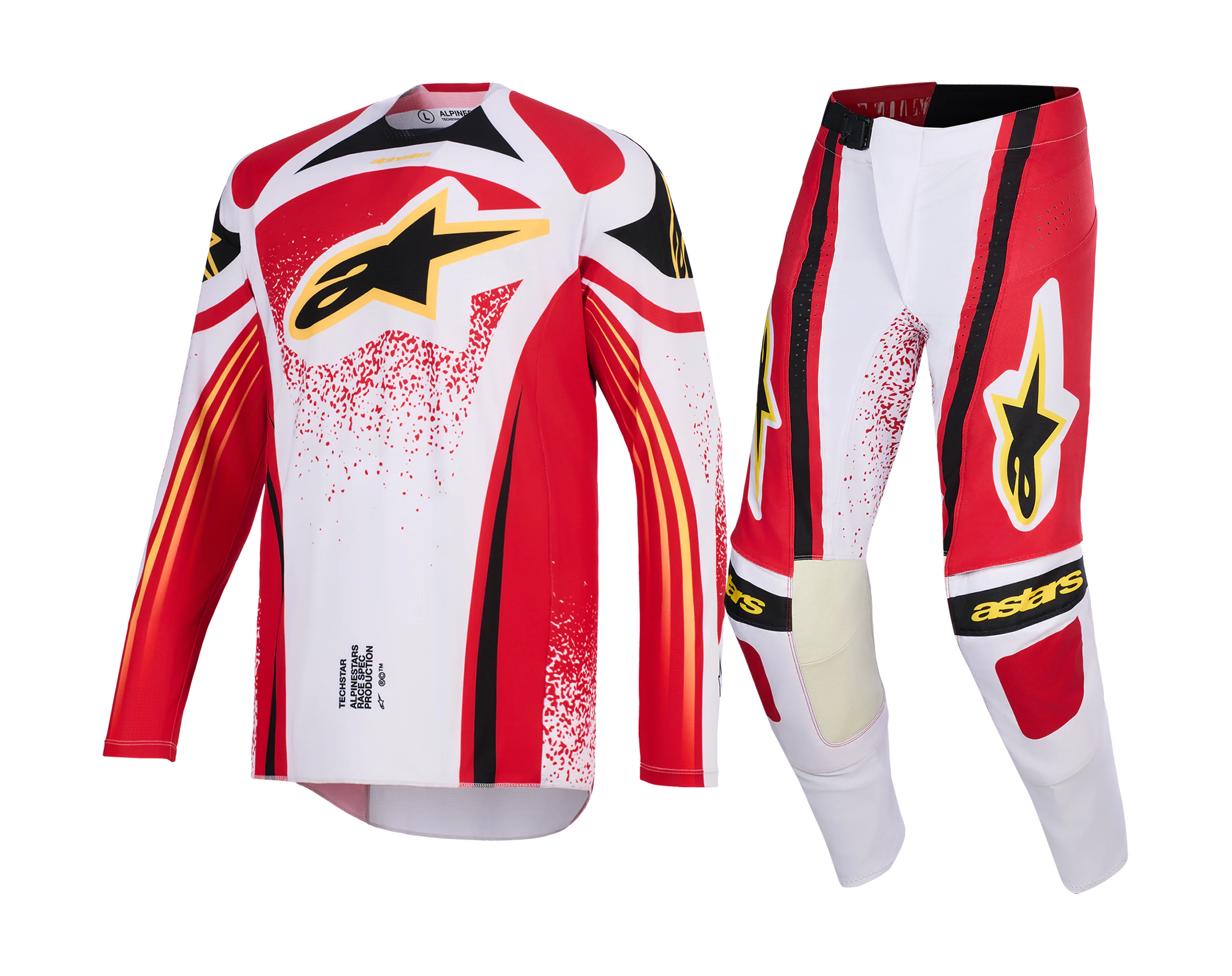 Alpinestars Motocross Gear 2026 Techstar Nomur - Light Grey / Red / Black