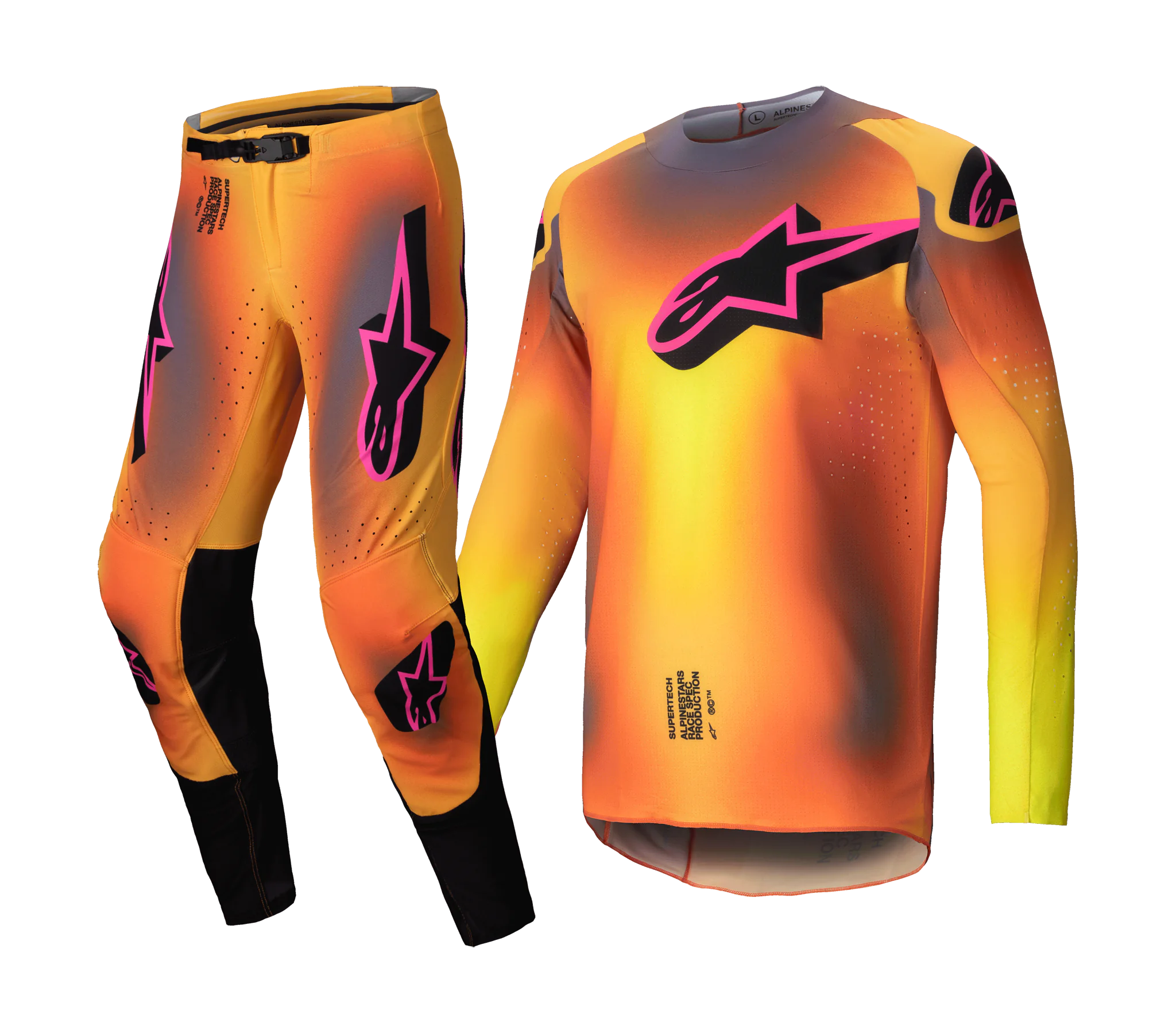 Alpinestars Motocross Gear Supertech Lipan - Yellow / Pink