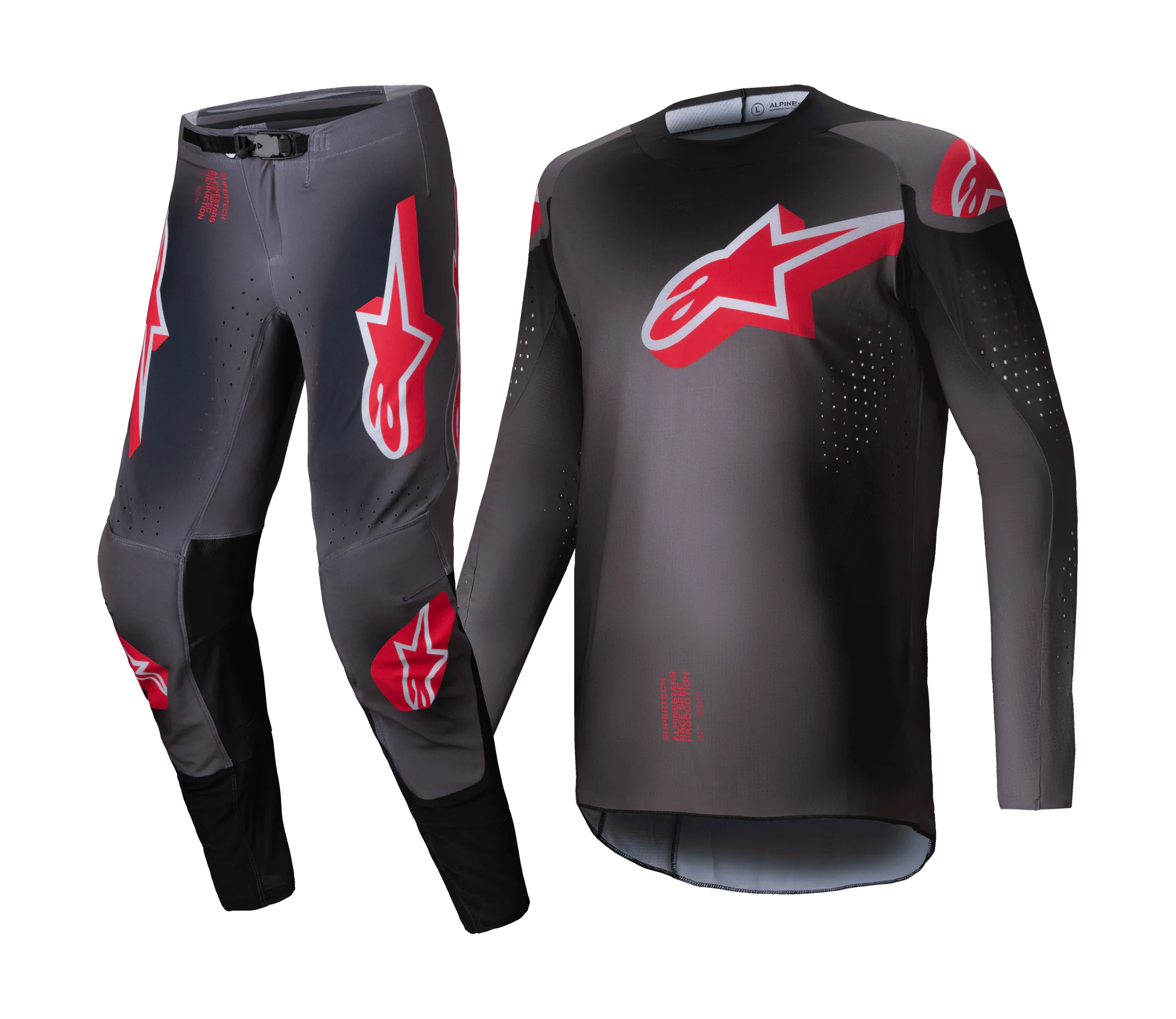 Alpinestars Motocross Gear Supertech Lipan - Smoke / Red