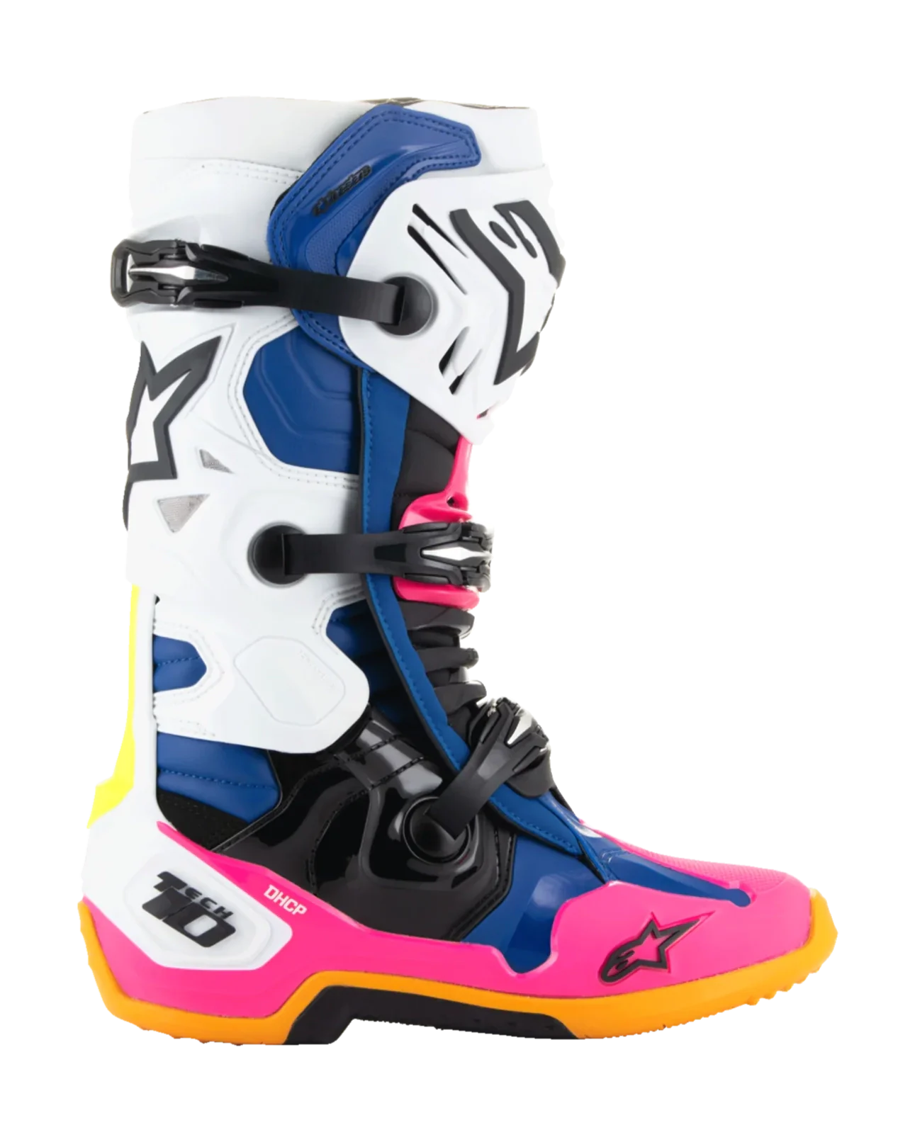 Alpinestars Motocross Boots Tech 10 LE Coast - White / Dark Blue / Fluo Pink