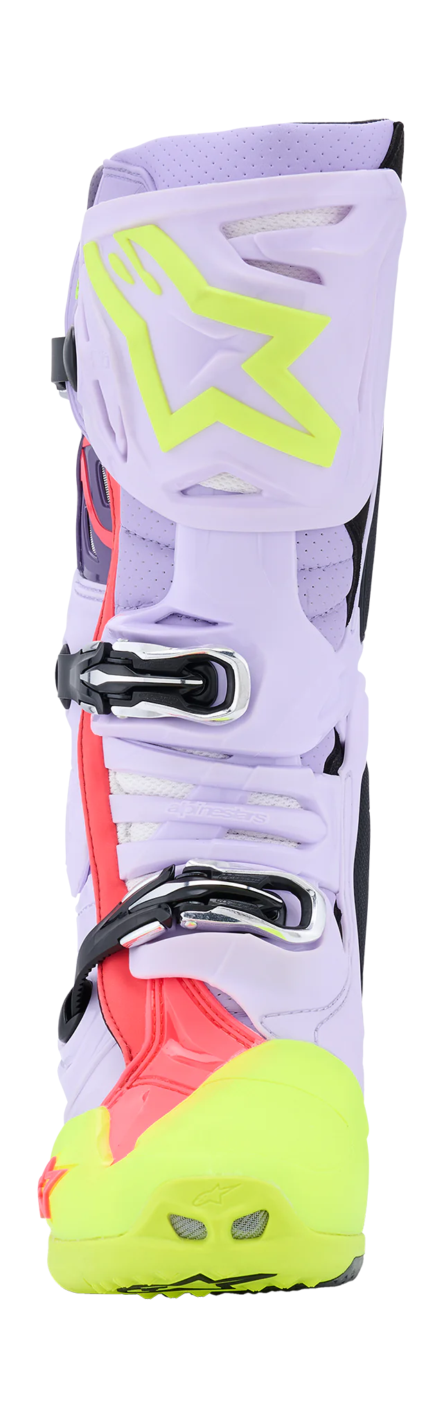 Alpinestars Motocross Boots Tech 10 Supervented - Purple/ Fluo Yellow / Diva / Pink