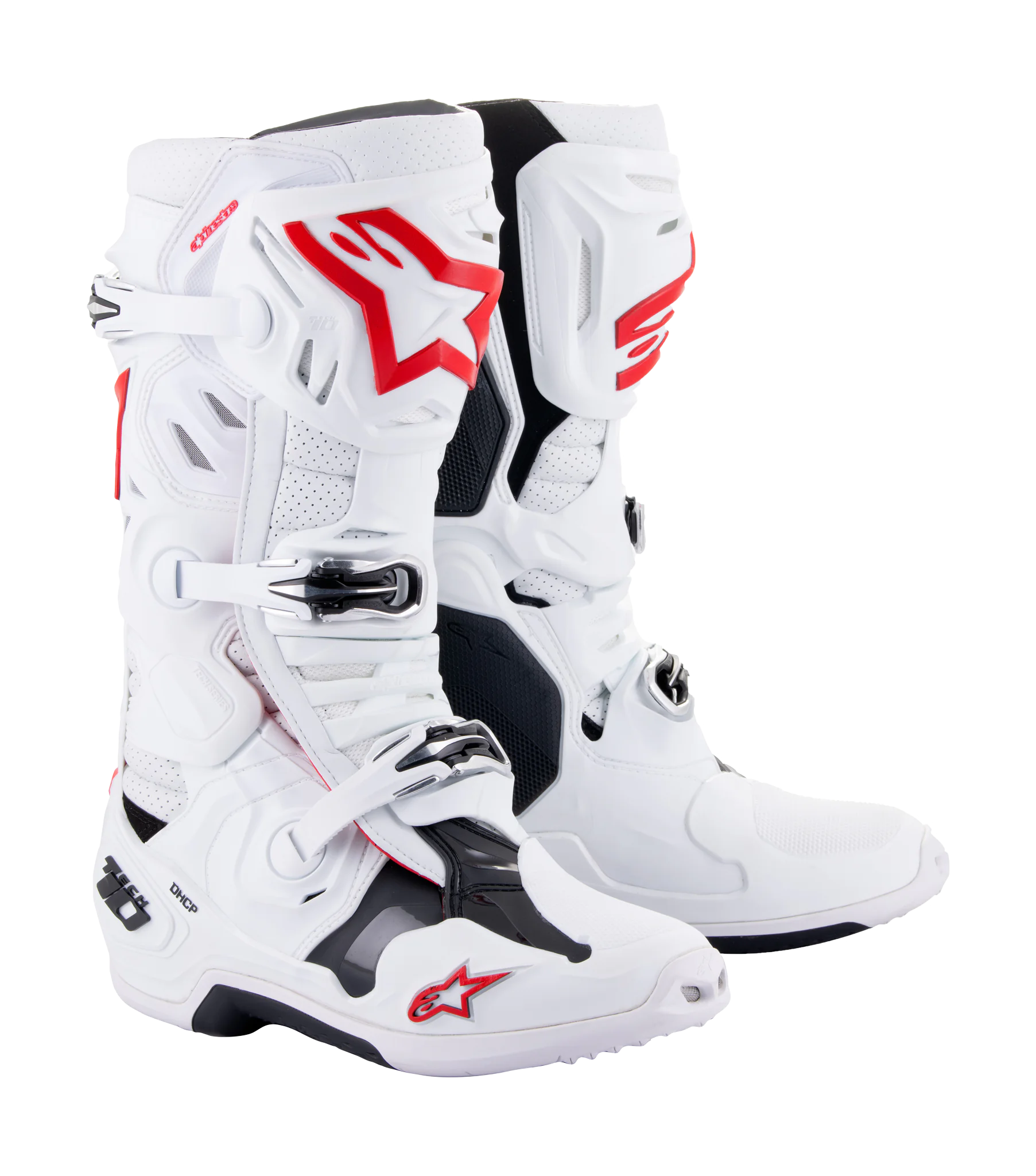 Alpinestars Motocross Boots Tech 10 Supervented - White / Red