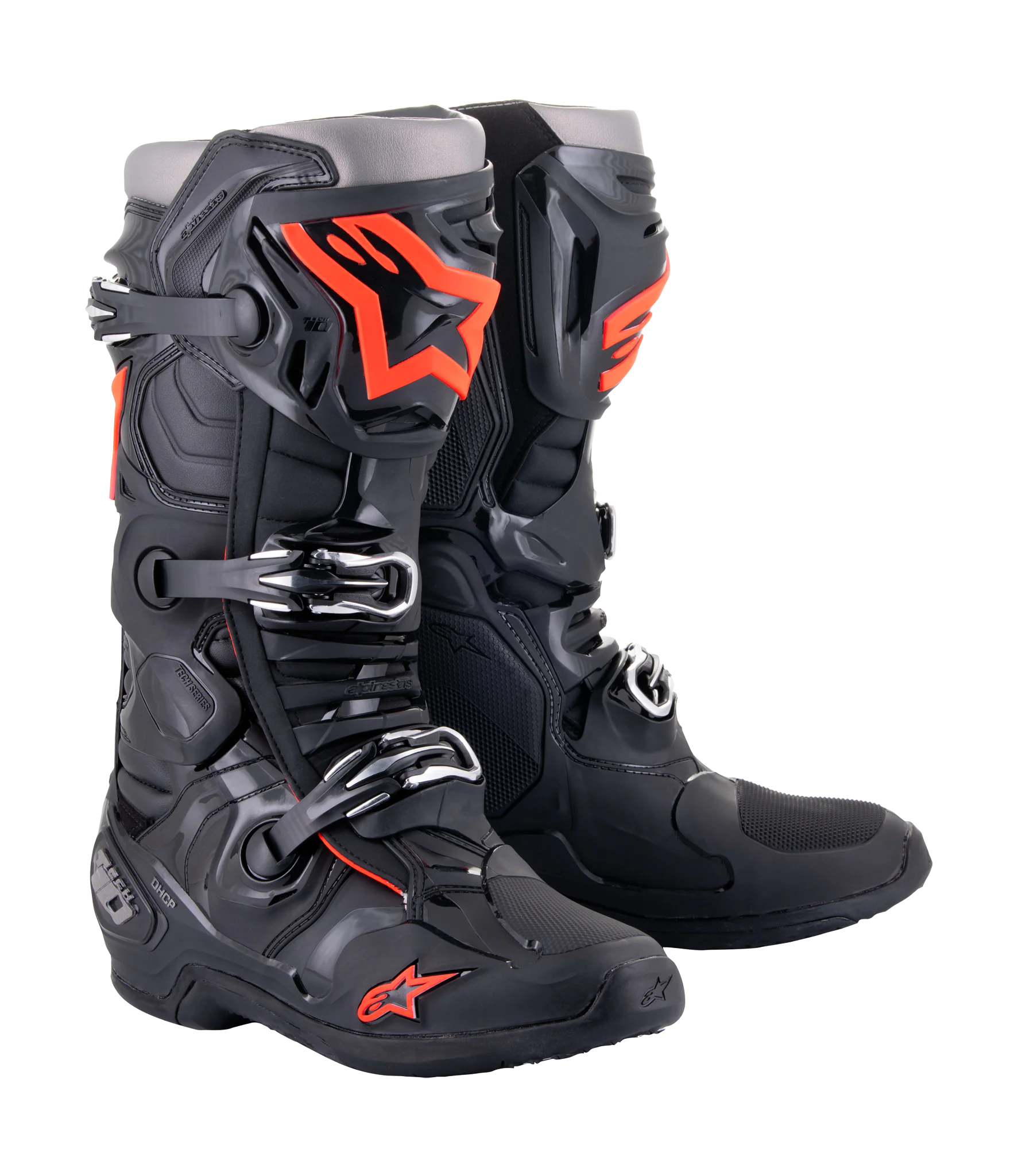 Alpinestars Motocross Boots Tech 10 - Black / Fluo Red