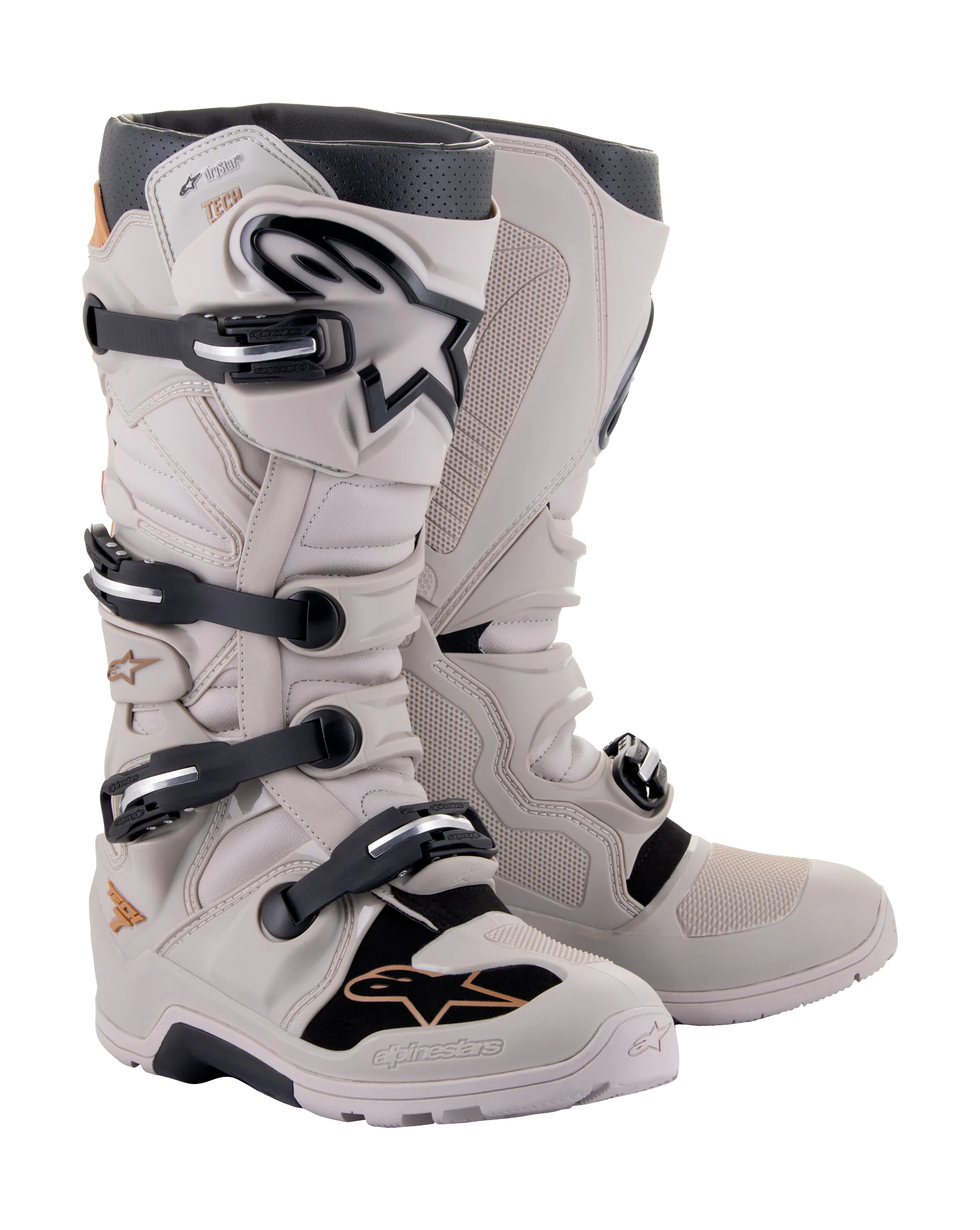 Alpinestars Motocross Boots Tech 7 Enduro Drystar - Grey / Sand