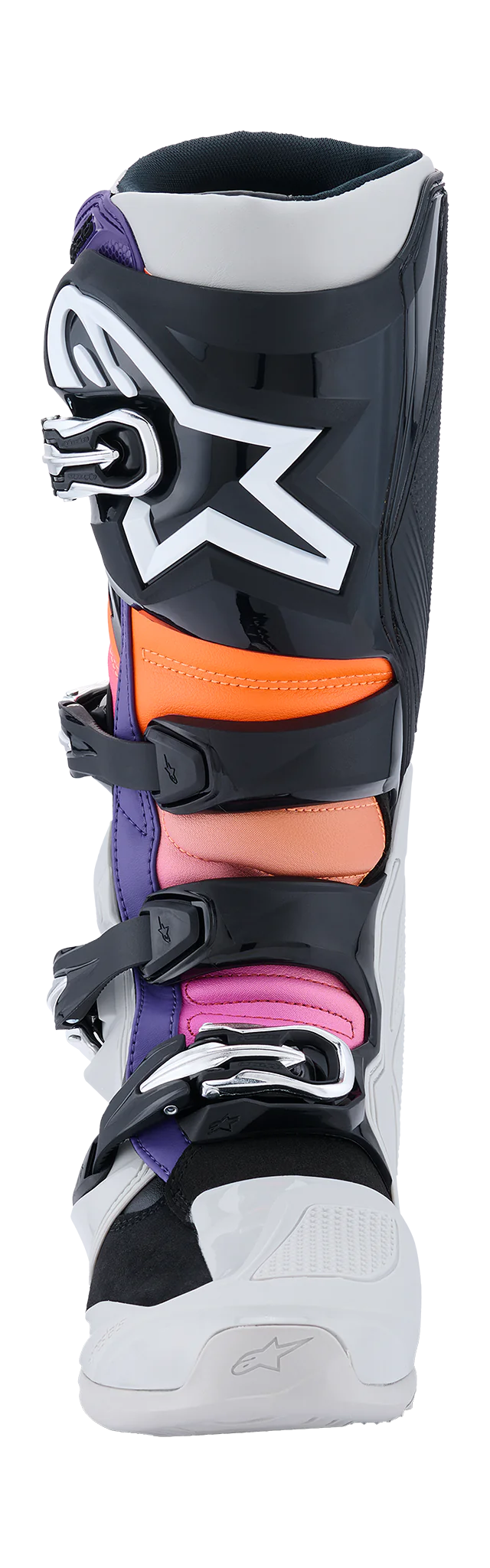 Alpinestars Motocross Boots Tech 7 - Black / Light Grey / Fluo Orange / Magenta