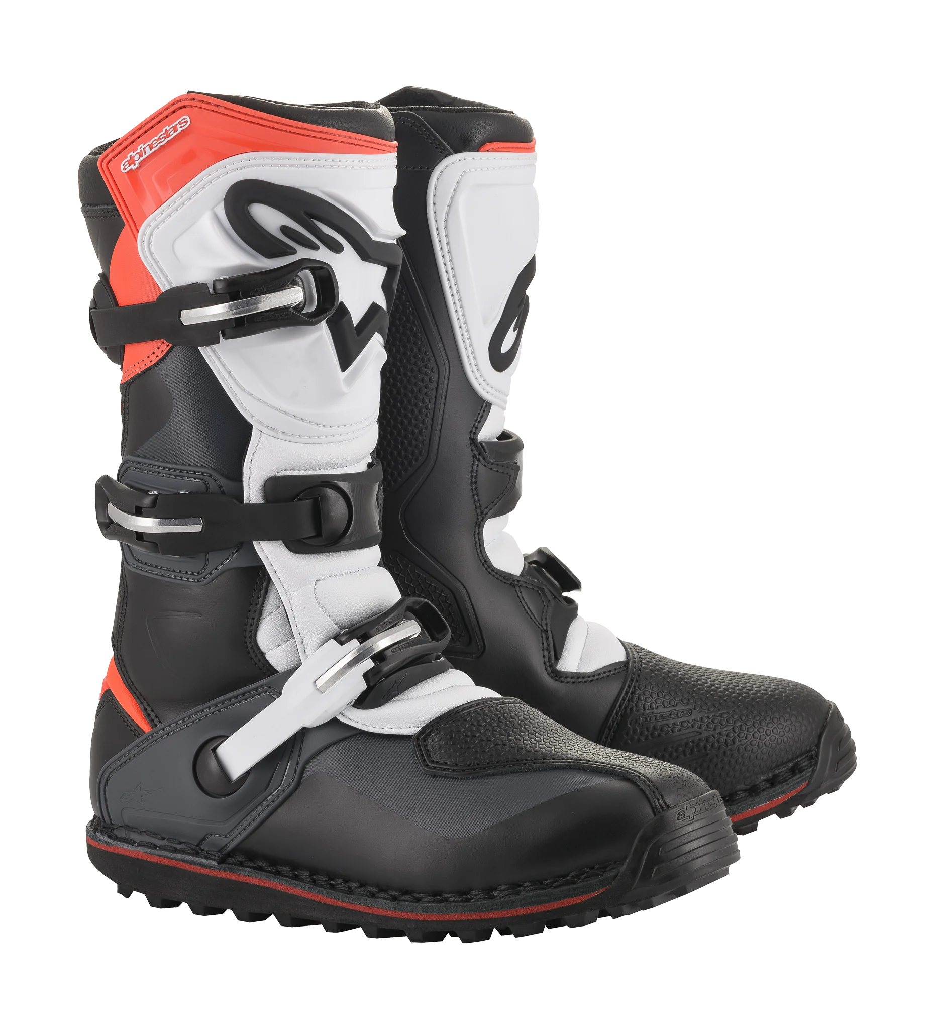 Alpinestars Motocross Boots Tech-T - Black / Grey / Fluo Red