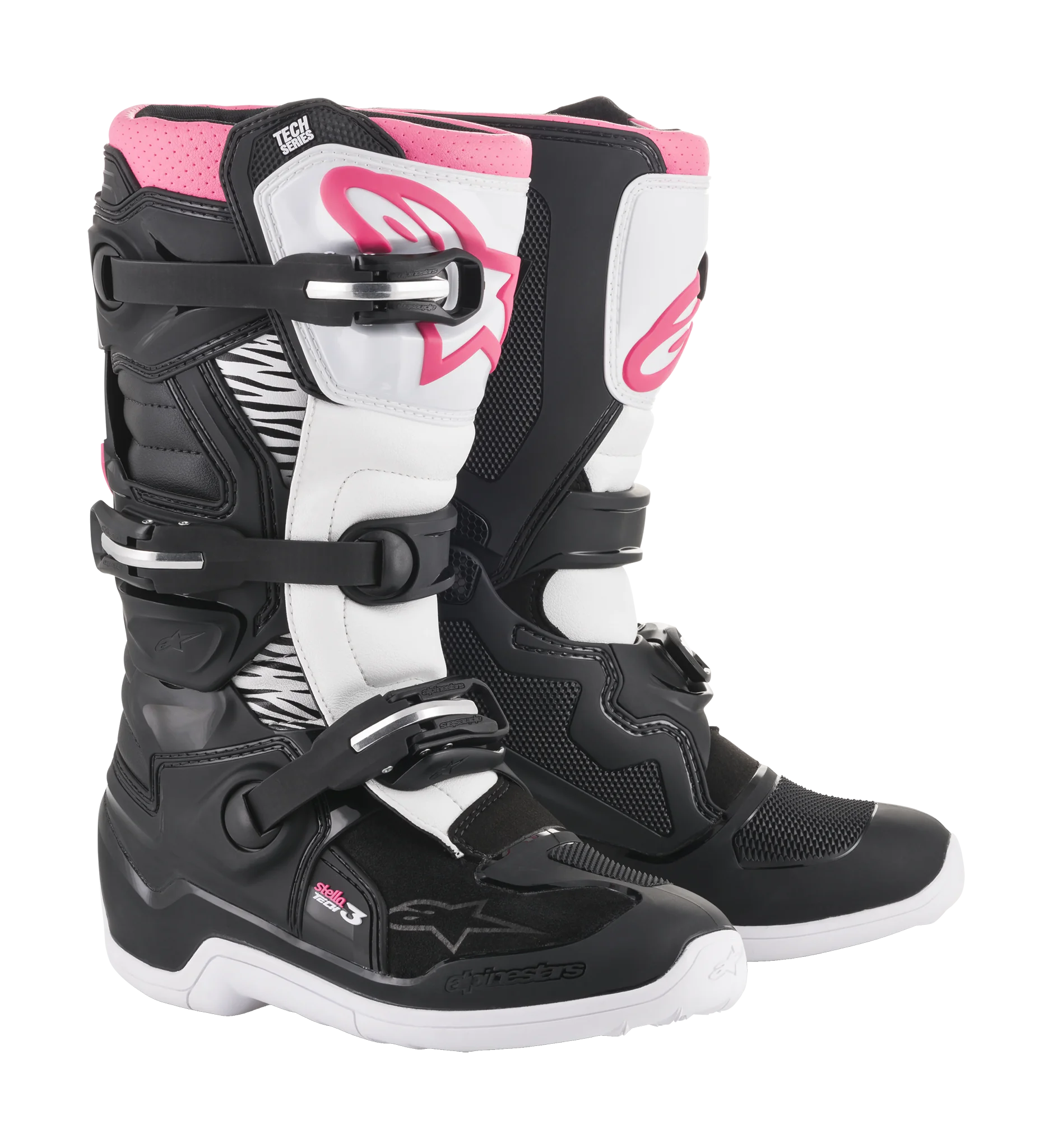 Alpinestars Women Motocross Boots Tech 3 Stella - Black / White / Pink